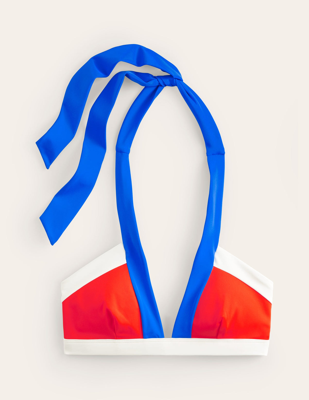 Ithaka Neckholder-Bikinioberteil-Orange Blockfarben - Image 5