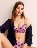 Capri Bikinioberteil mit Körbchen-Grey Marl Knit