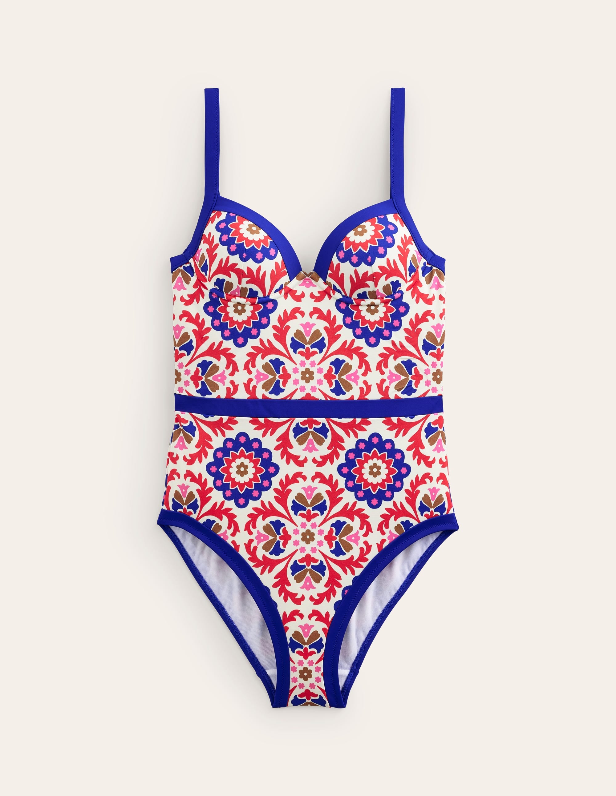 Maillot de bain à accents colorés et bonnets-Rubicond, motif Mosaic Bloom - Image 5