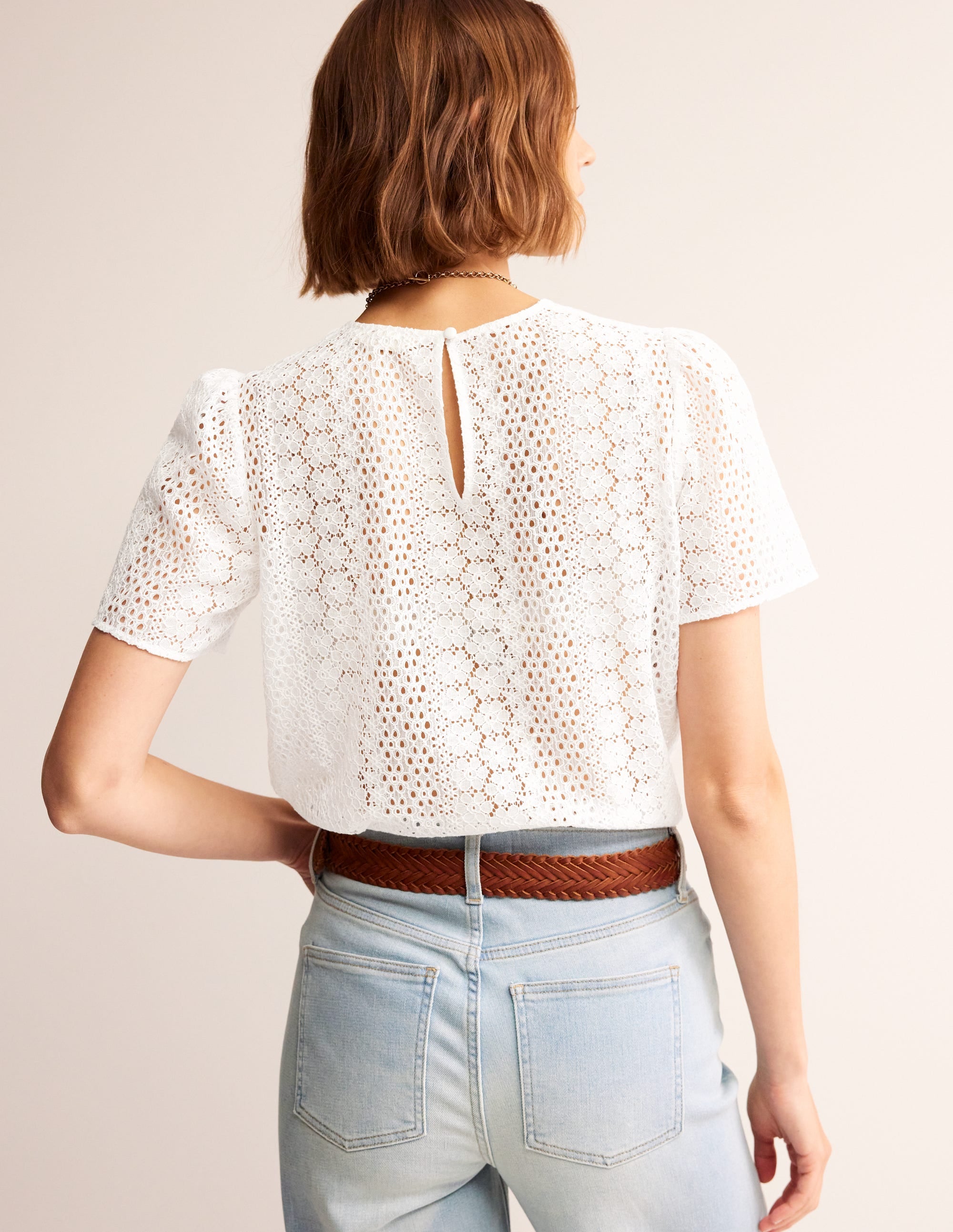 Lace T-Shirt-Ivory - Image 3