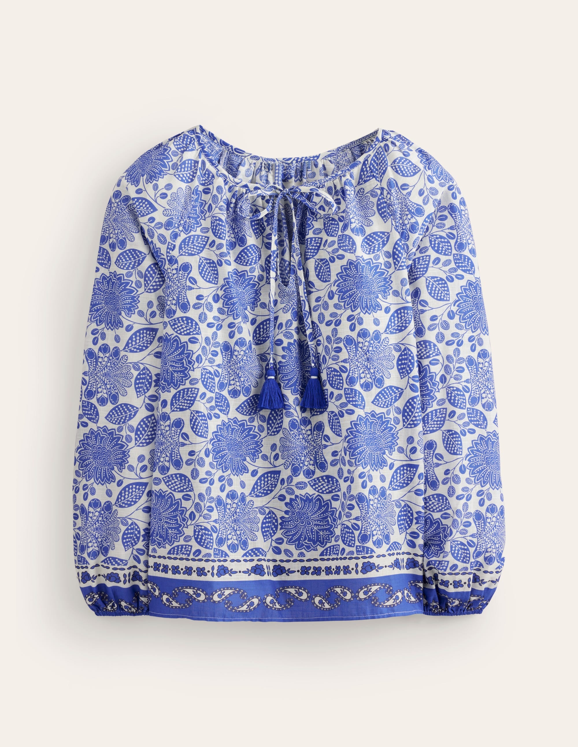 Serena Baumwollbluse-Naturweiß, Gardenia Swirl - Image 5