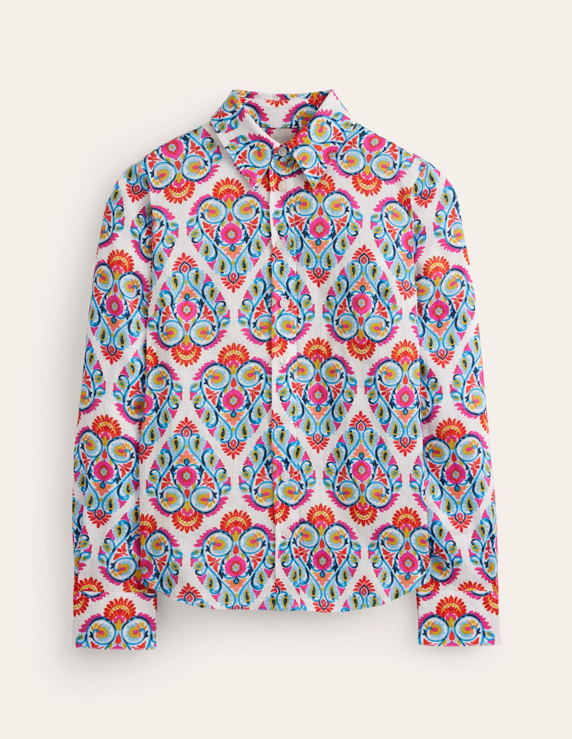 Chemise Sienna en lin-Multi, motif Flora Stamp - Image 5