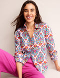 Chemise Sienna en lin-Multi, motif Flora Stamp