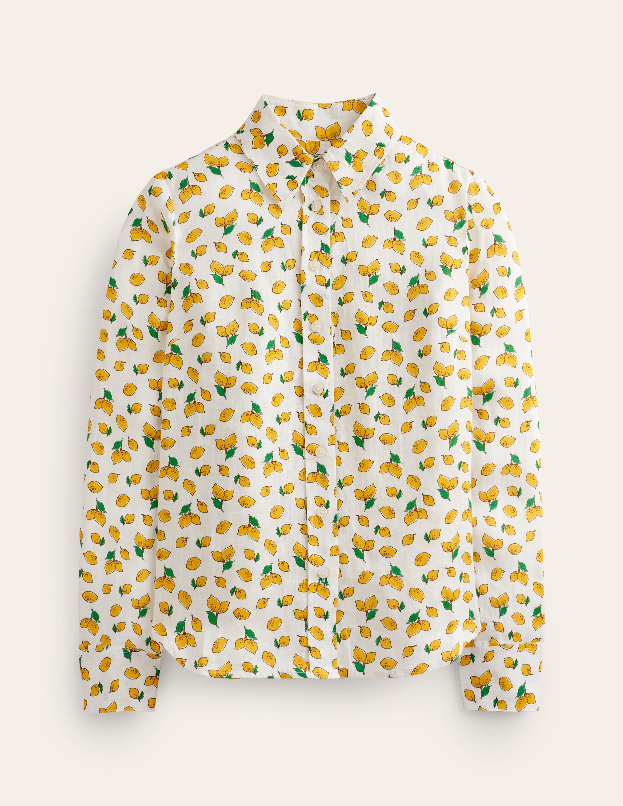 Chemise Sienna en lin-Ivoire, citrons Amalfi - Image 5