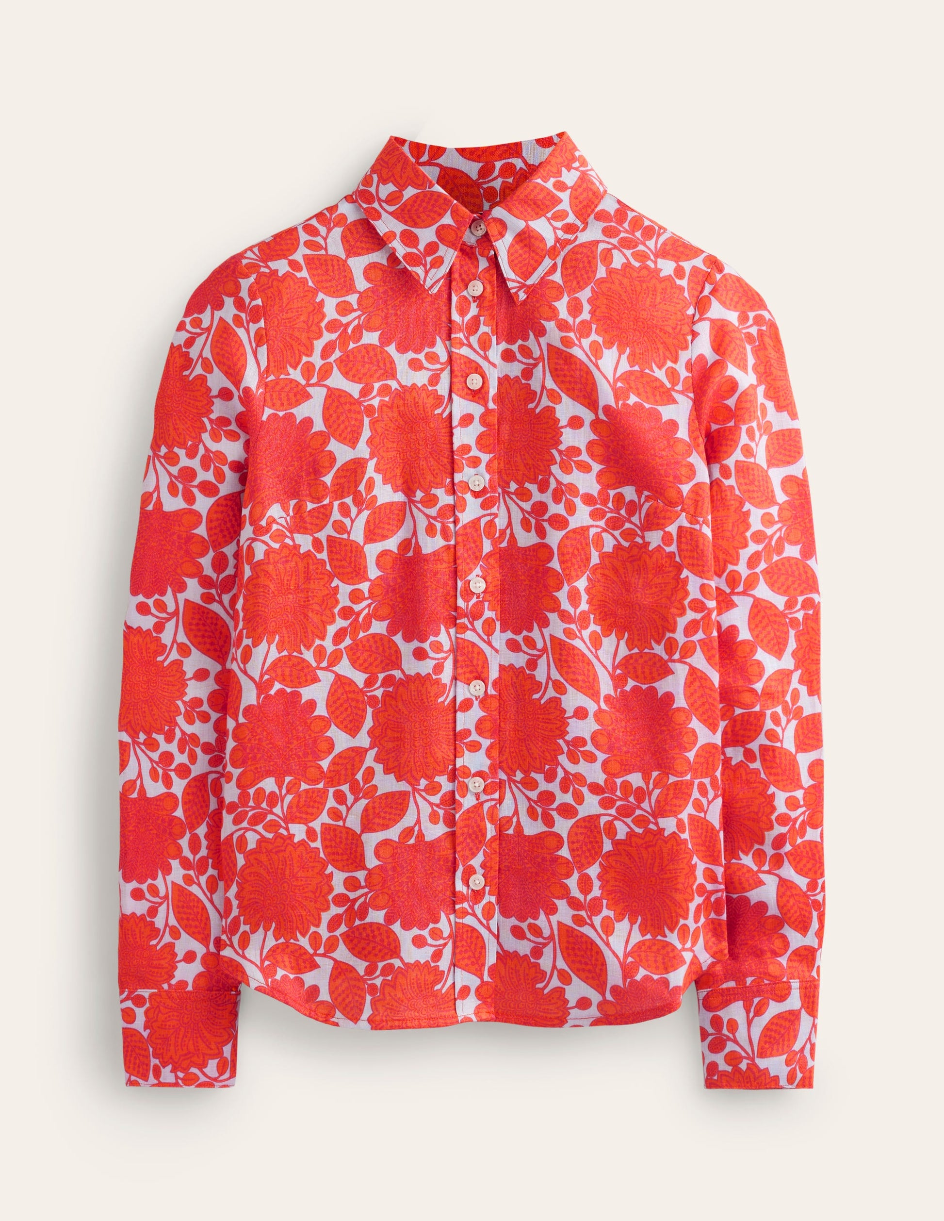 Sienna Leinenhemd-Feuerwerk, Gardenia Swirl-5