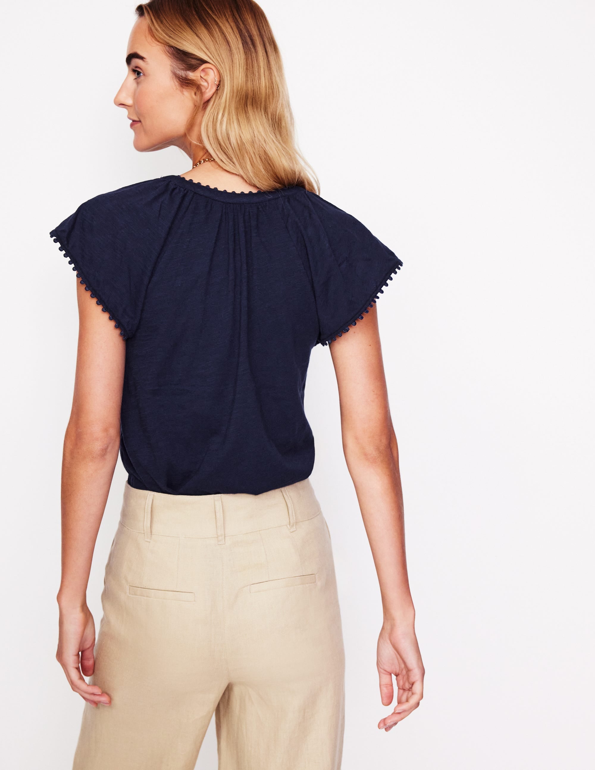 Millie Oberteil mit Bommeln-Marineblau - Image 3