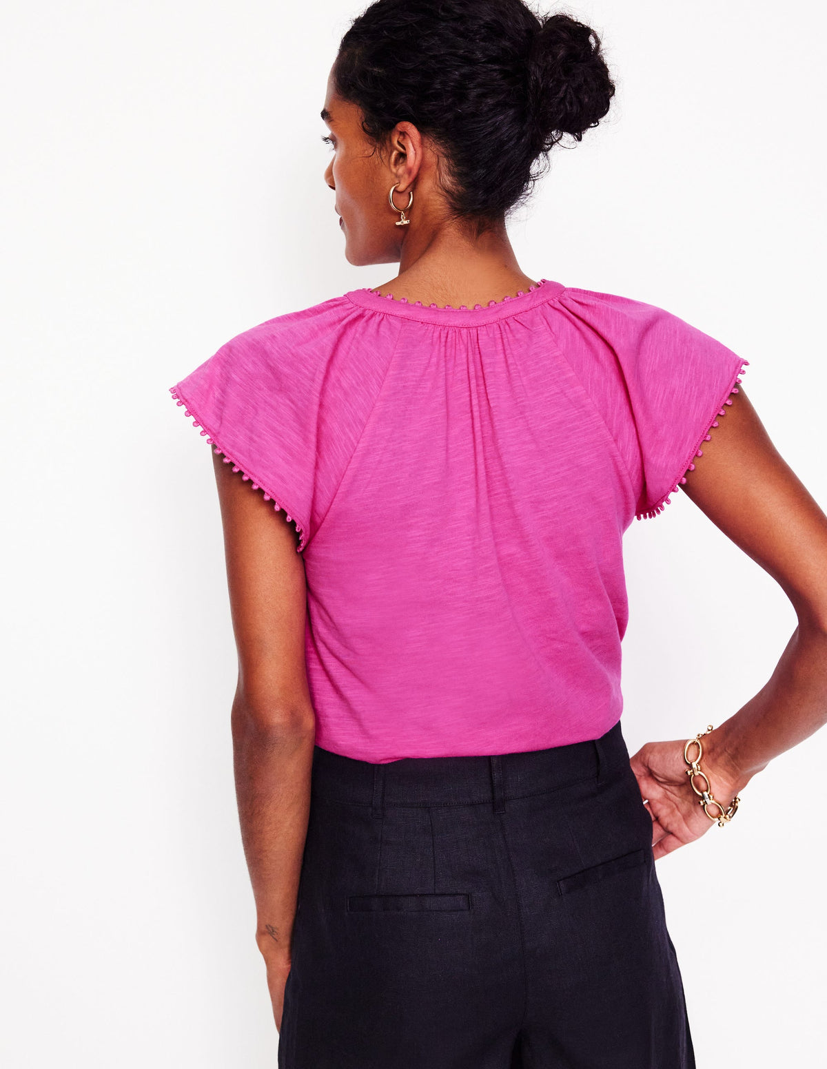 Millie Oberteil mit Bommeln-Magenta - Image 3