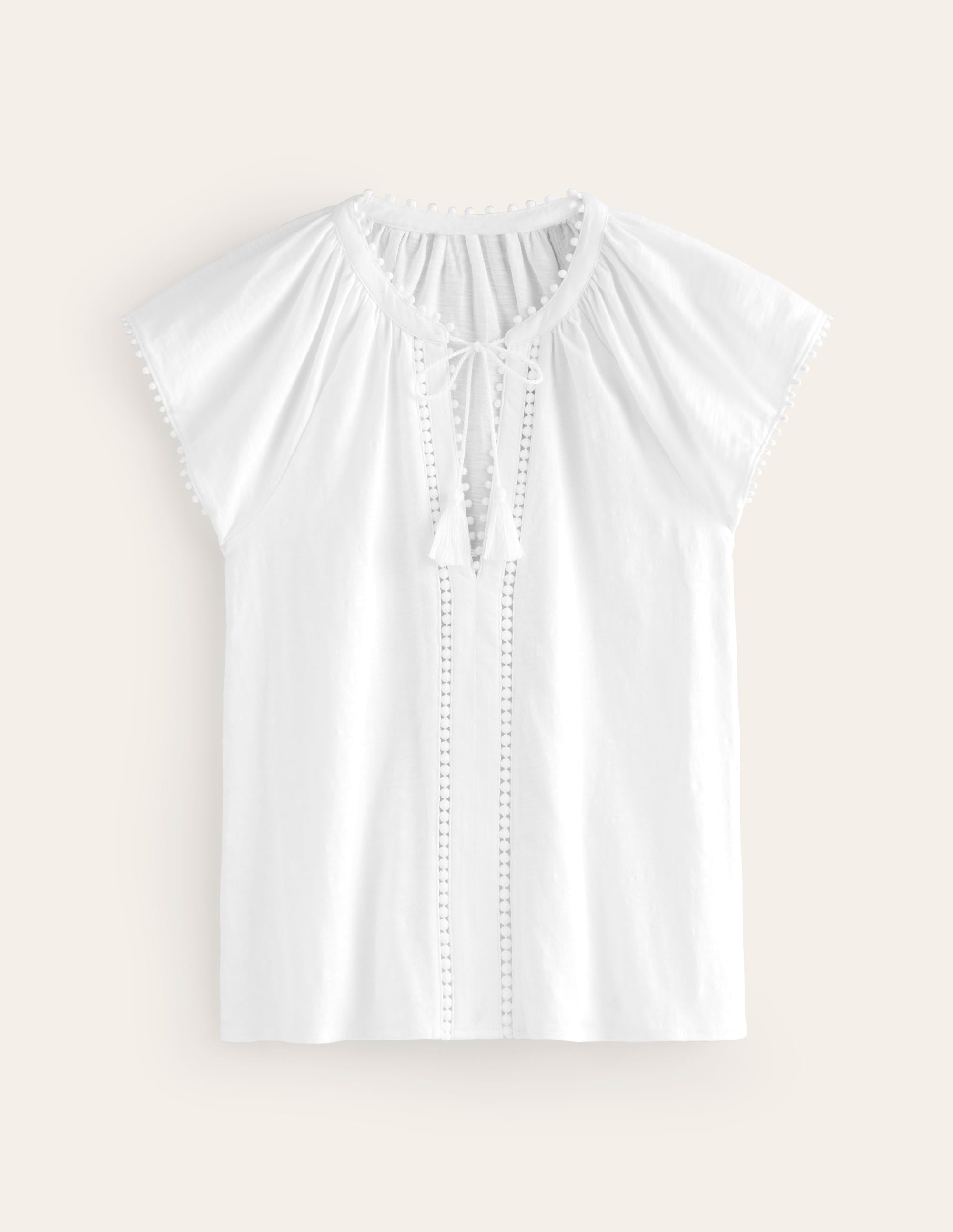 Millie Trim Detail Top-White - Image 6