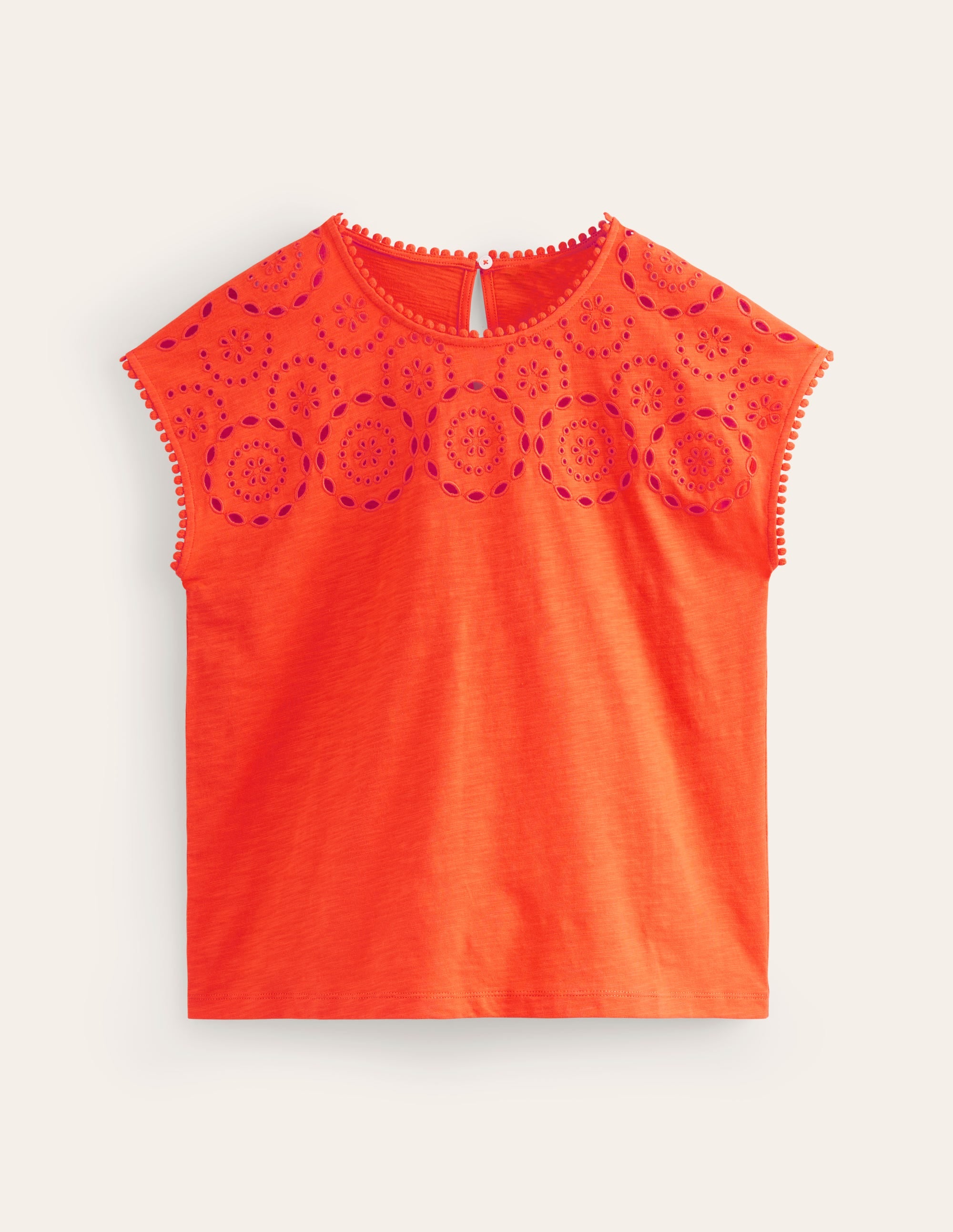 Sasha T-Shirt mit Stickerei-Mandarinenorange - Image 5