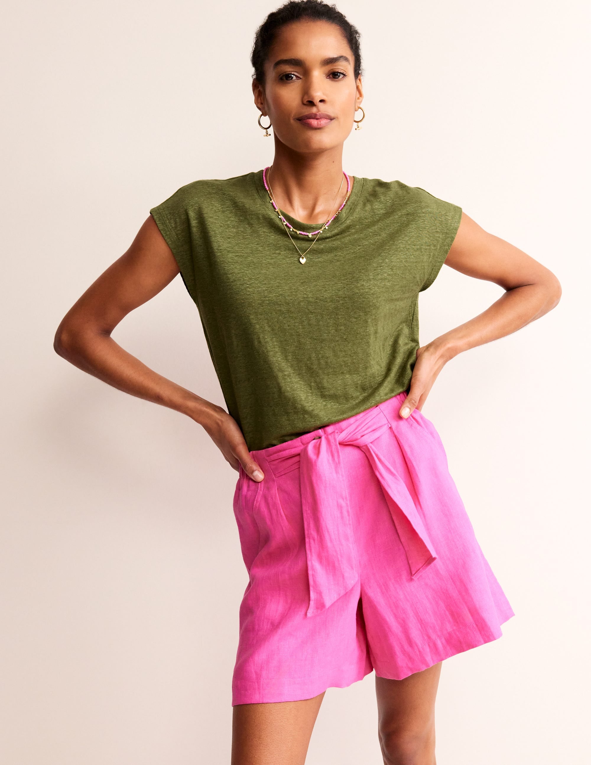 T-shirt col rond Louisa en lin-Éphémère - Image 1