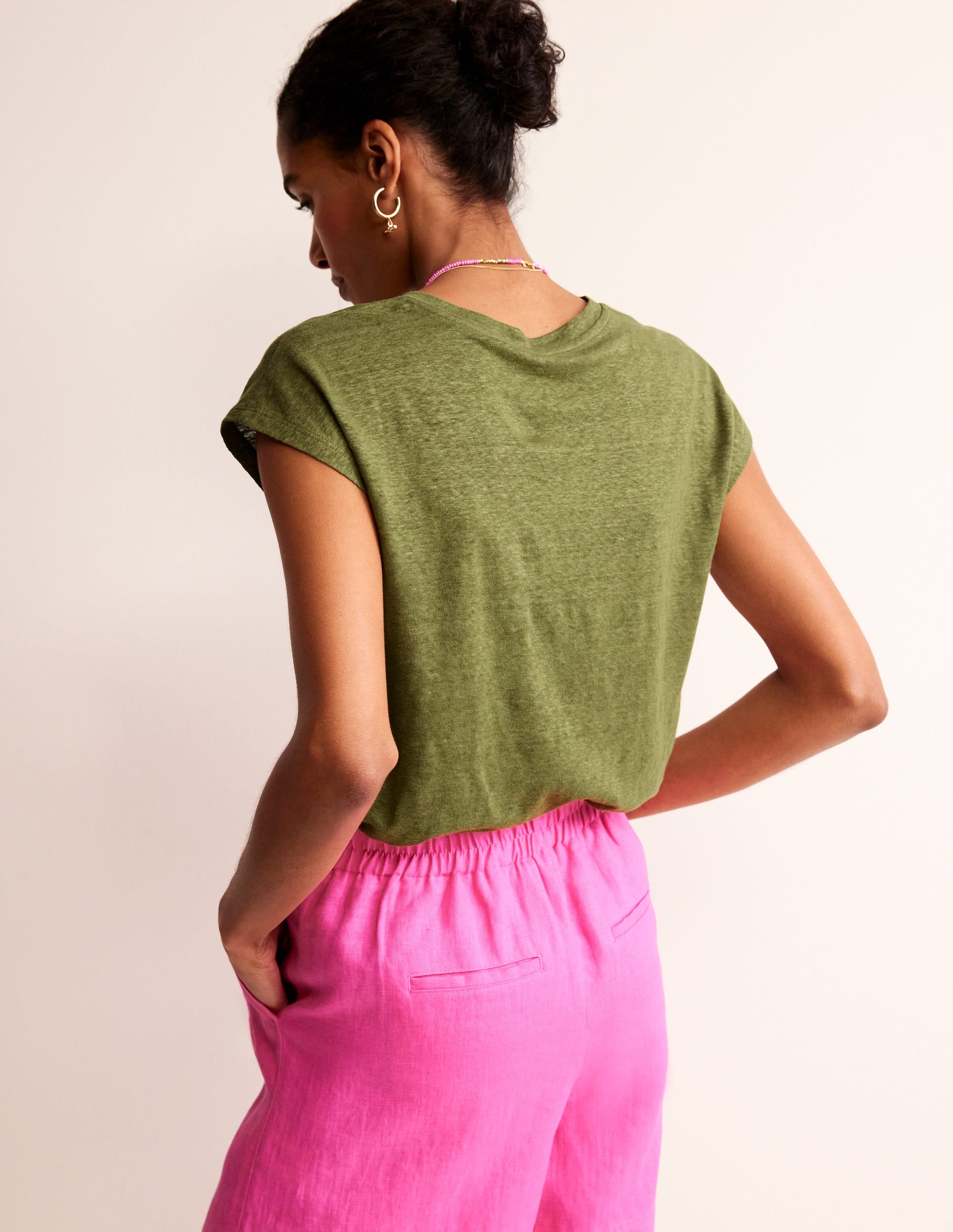 T-shirt col rond Louisa en lin-Éphémère - Image 3