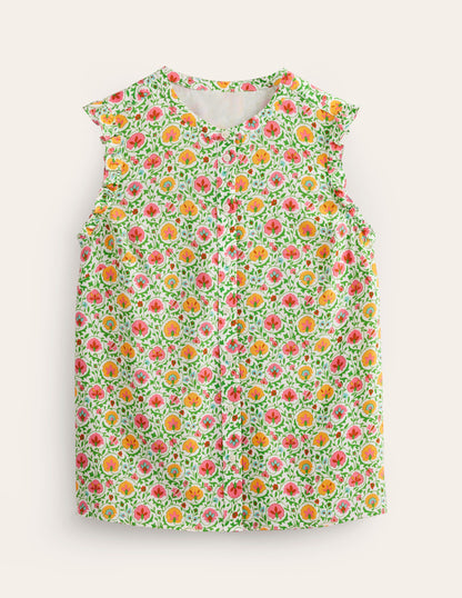 Alicia Oberteil mit Knöpfen-Grün, Bezaubernde Blüte-5