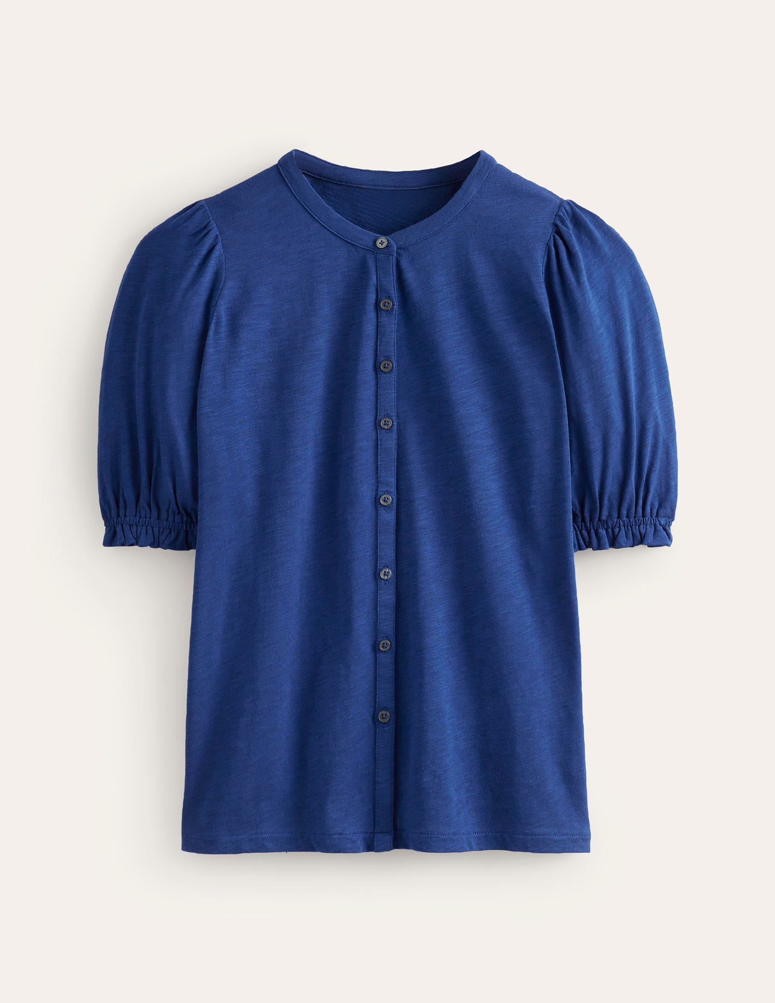 Chemise Dolly à manches bouffantes en jersey-Pivoine bleu marine - Image 5