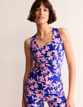 Cross Back Active Vest-Rose, Silhouette Bloom