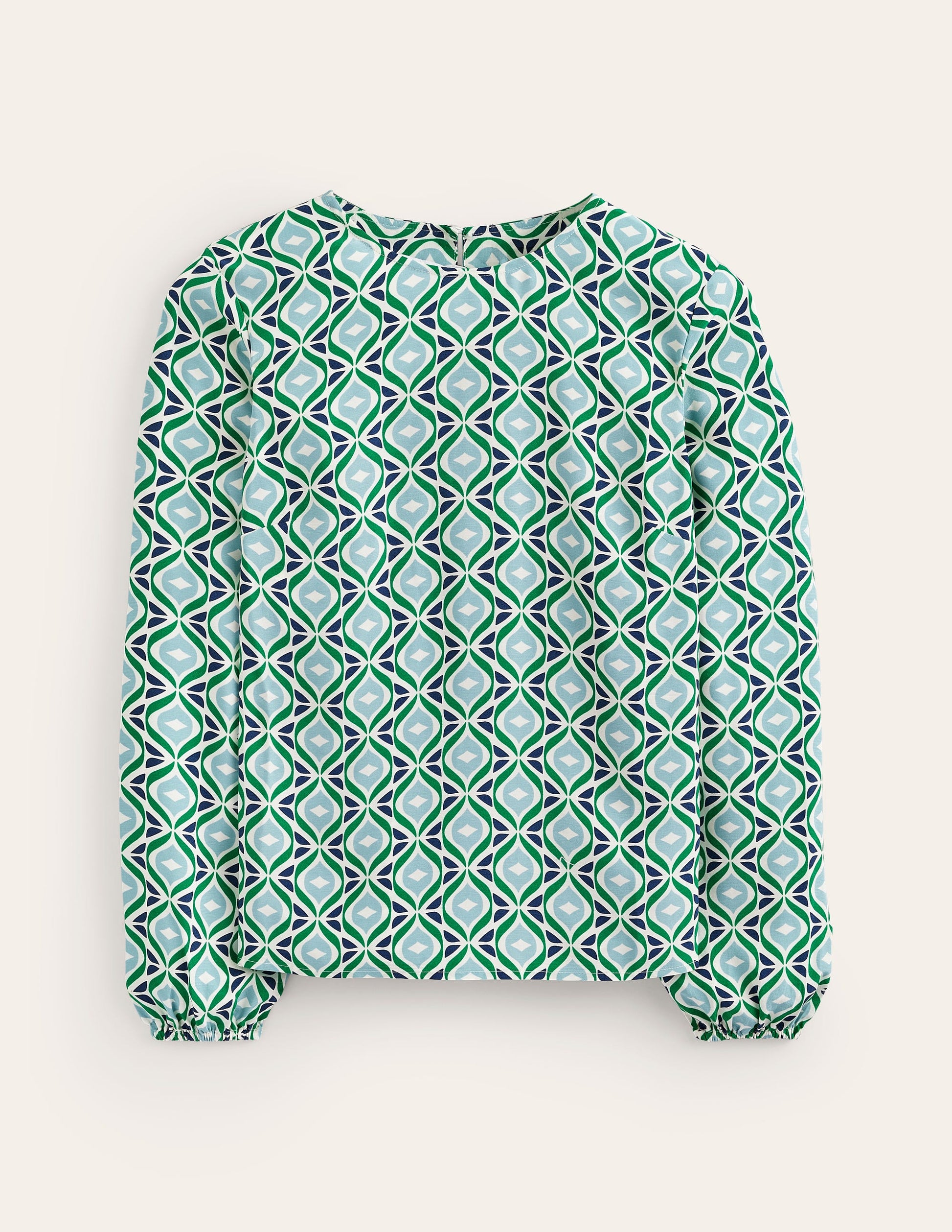 Easy Printed Top-Green Tambourine, Diamond Wave-5