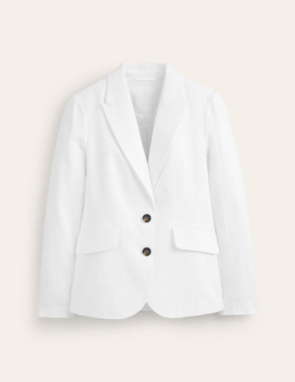 Marylebone Leinenblazer-Weiß