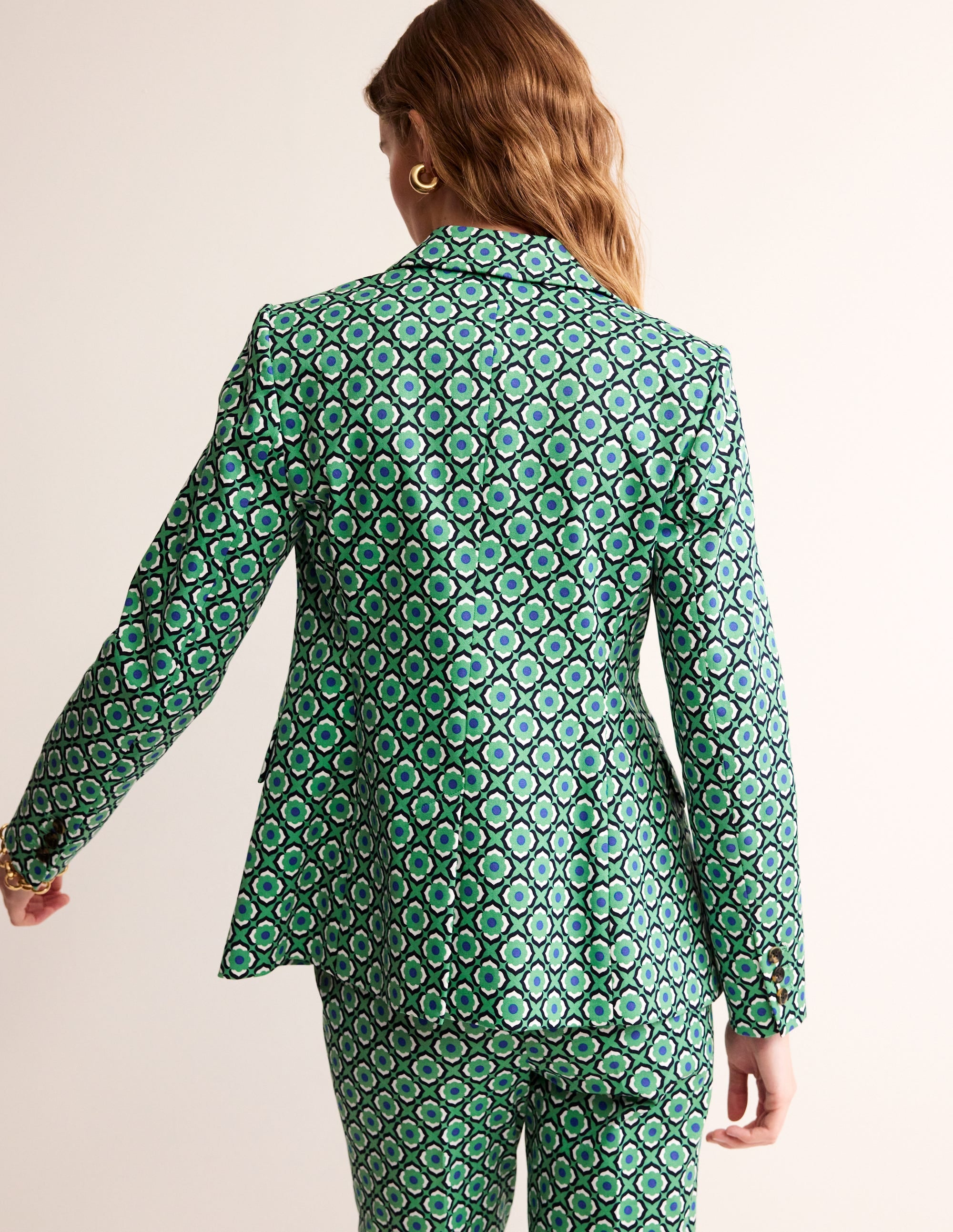 Marylebone Blazer aus Bi-Stretch-Ming-Grün, Geo Frucht - Image 3
