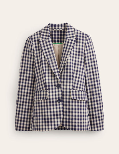 Marylebone Bi-Stretch-Blazer-Karo