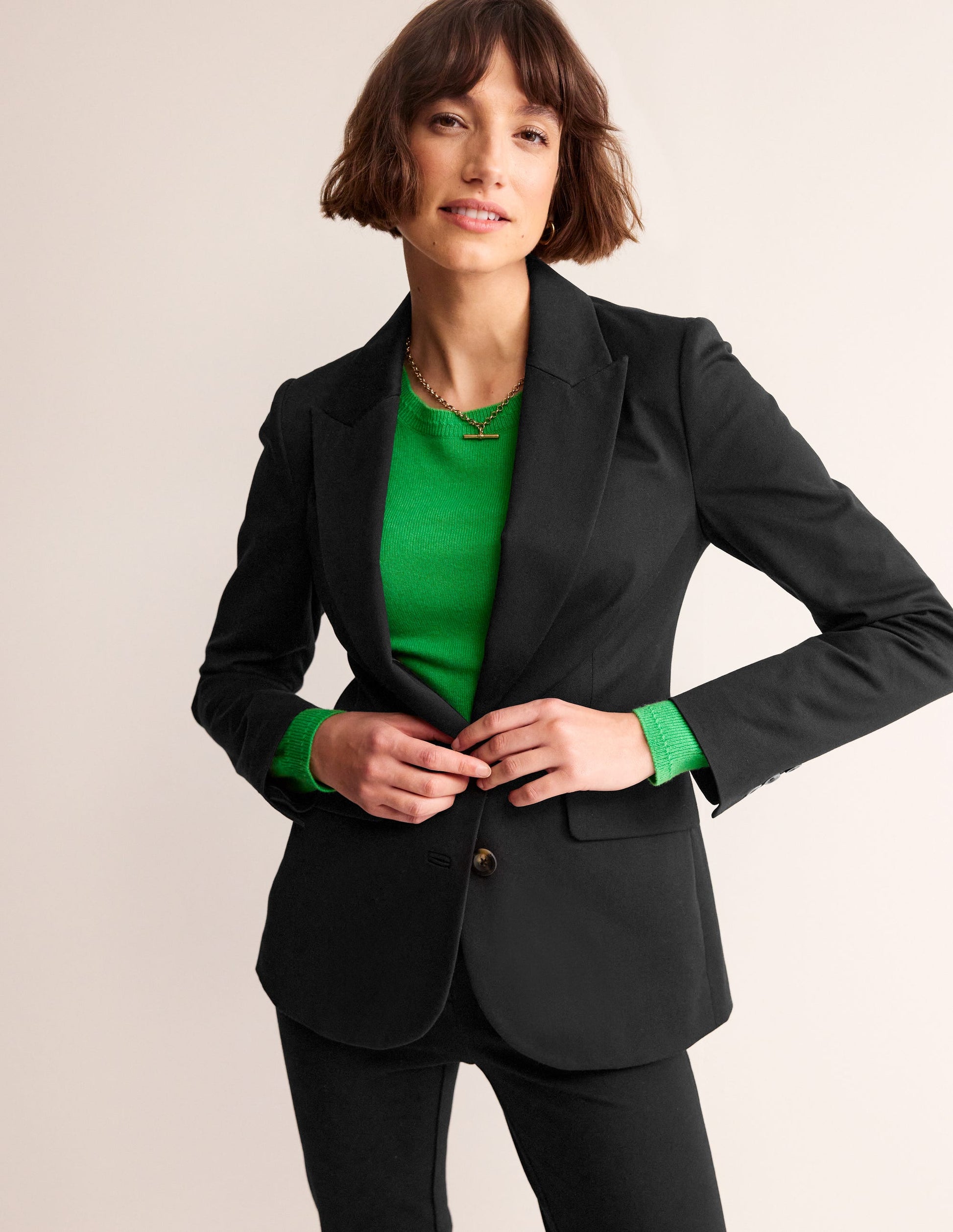 Marylebone Bi-Stretch-Blazer-Schwarz-1