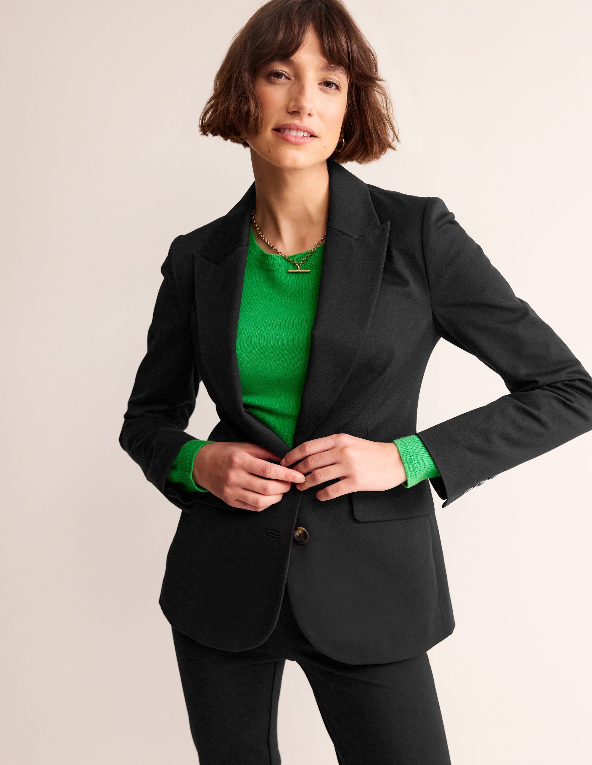 Marylebone Bi-Stretch-Blazer-Schwarz - Image 1