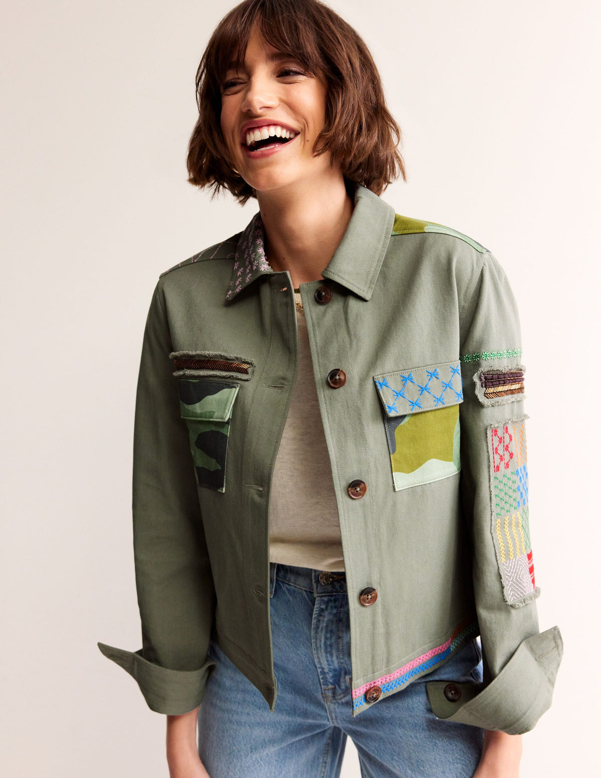 Islington Camo-Jacke-Khaki-2