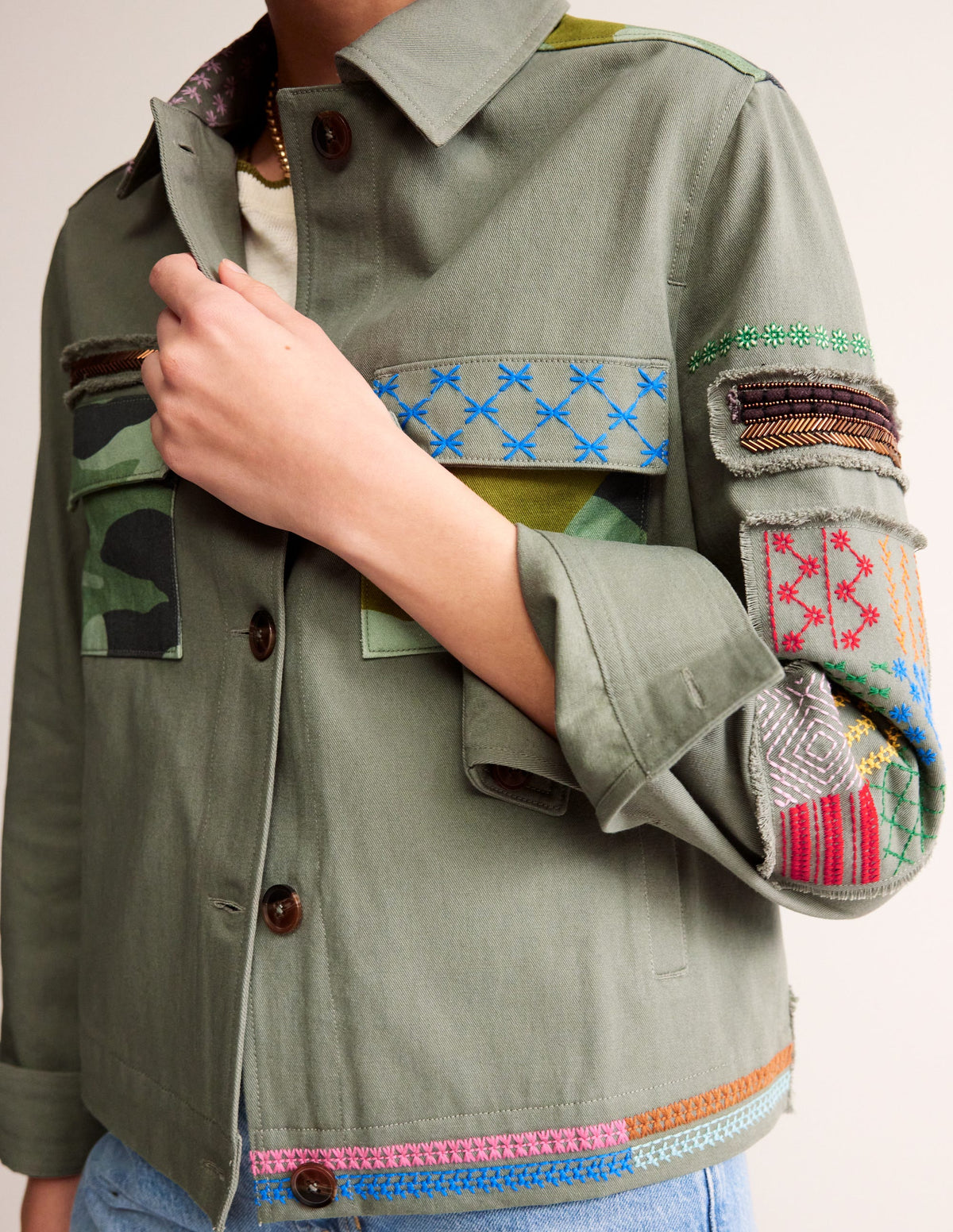 Islington Camo-Jacke-Khaki - Image 3