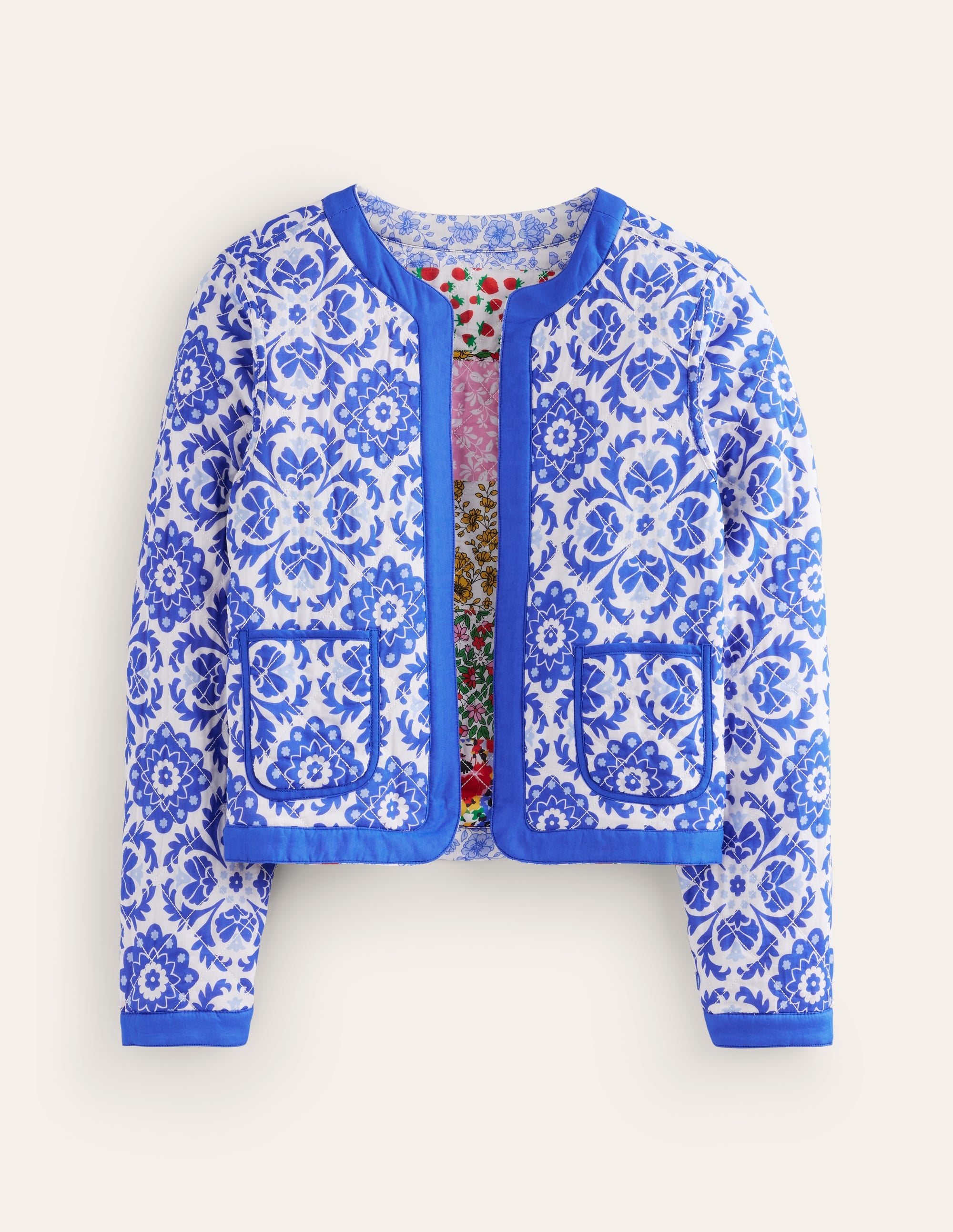 Gesteppte Wendejacke-Bunt Blumenmuster - Image 6