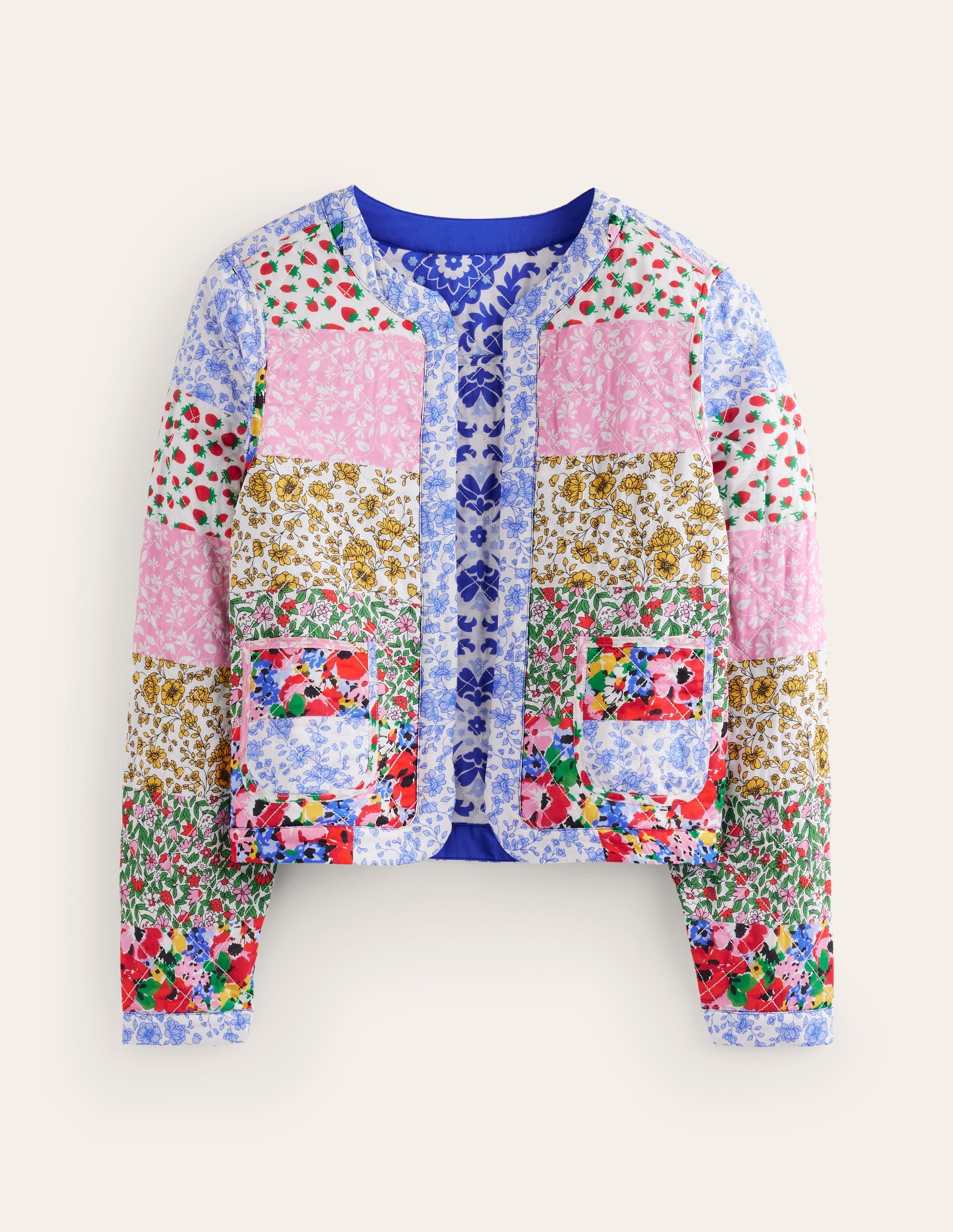 Gesteppte Wendejacke-Bunt Blumenmuster - Image 7