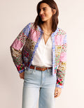 Gesteppte Wendejacke-Bunt Blumenmuster