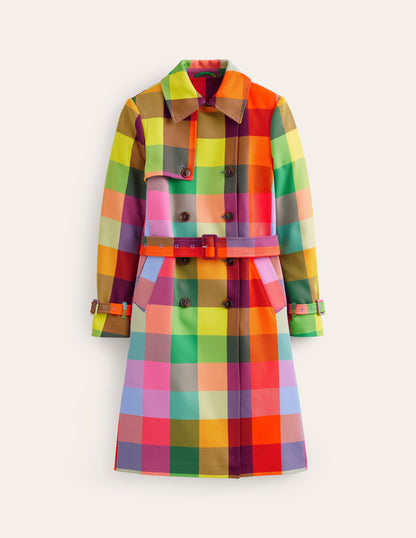 Trench-coat fluo à ceinture-Black-7