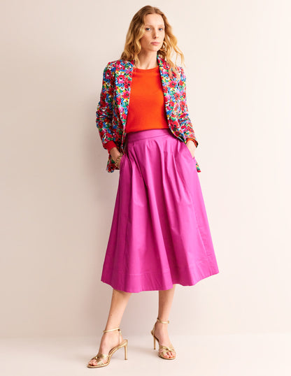 Marylebone Satin-Blazer-Bunt, Wilder Mohn