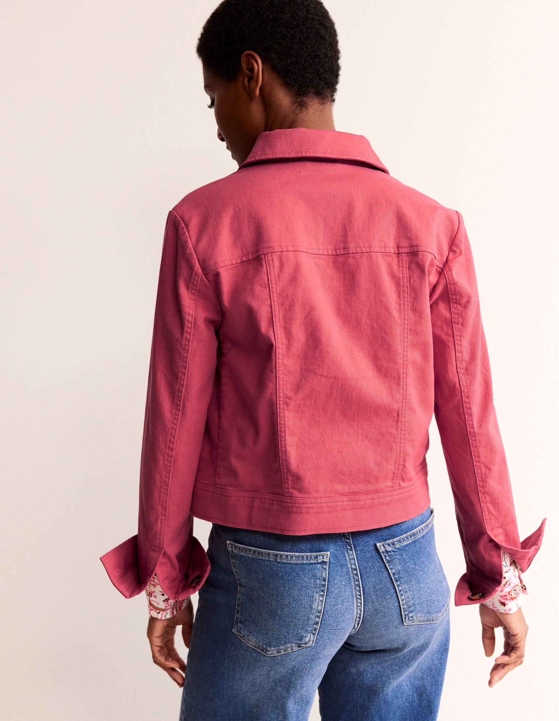 Veste courte décontractée-Rose - Image 3