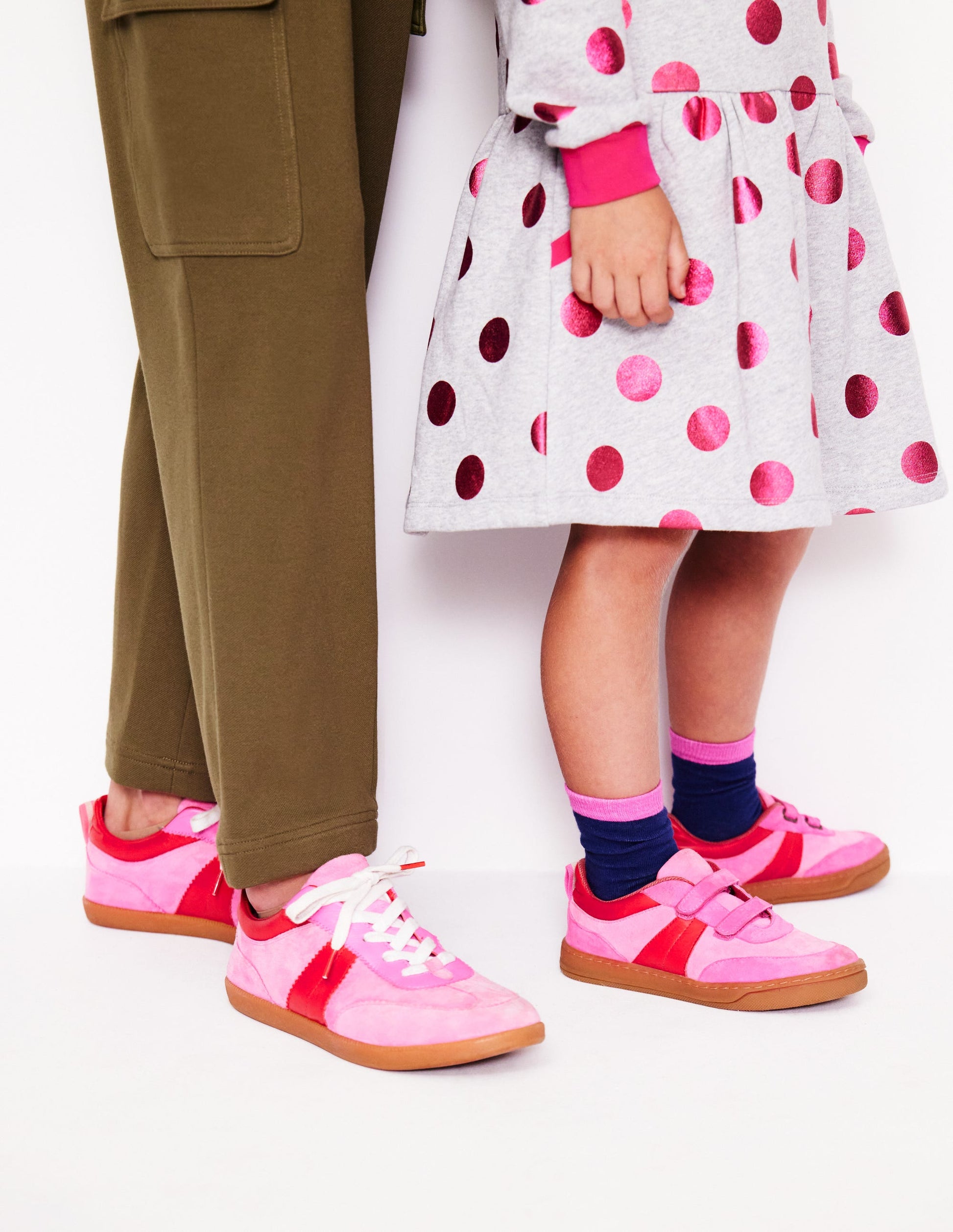 Erin Retro-Tennisschuhe-Rosa Blockfarben-6