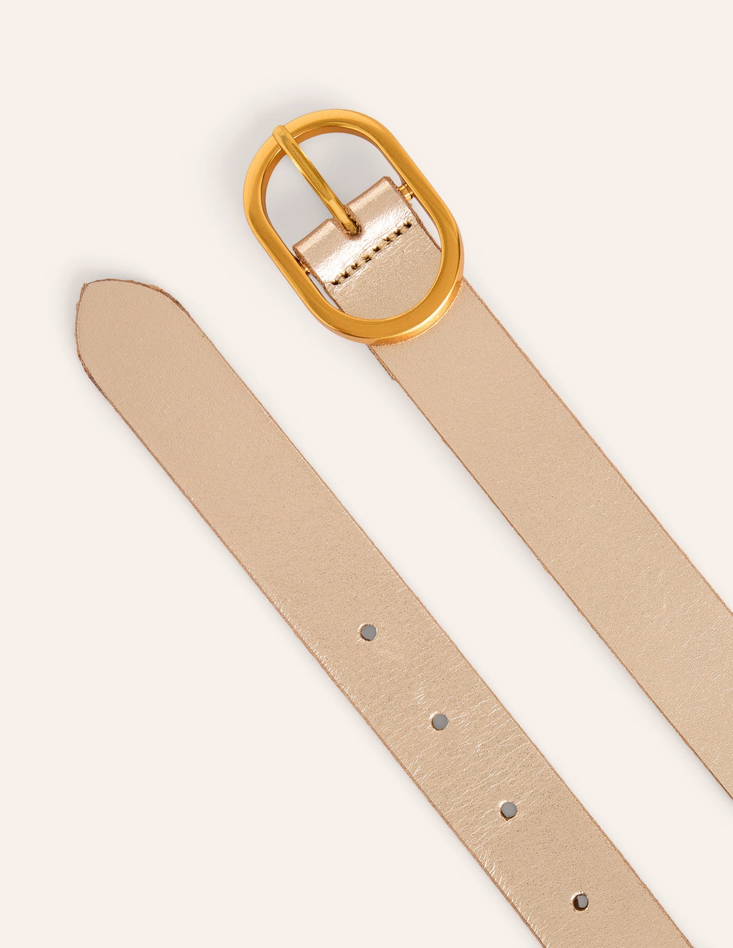 Classic Leather Belt-Gold