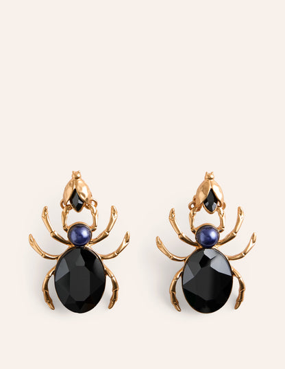 Boucles d'oreilles fantaisie en métal-Araignée