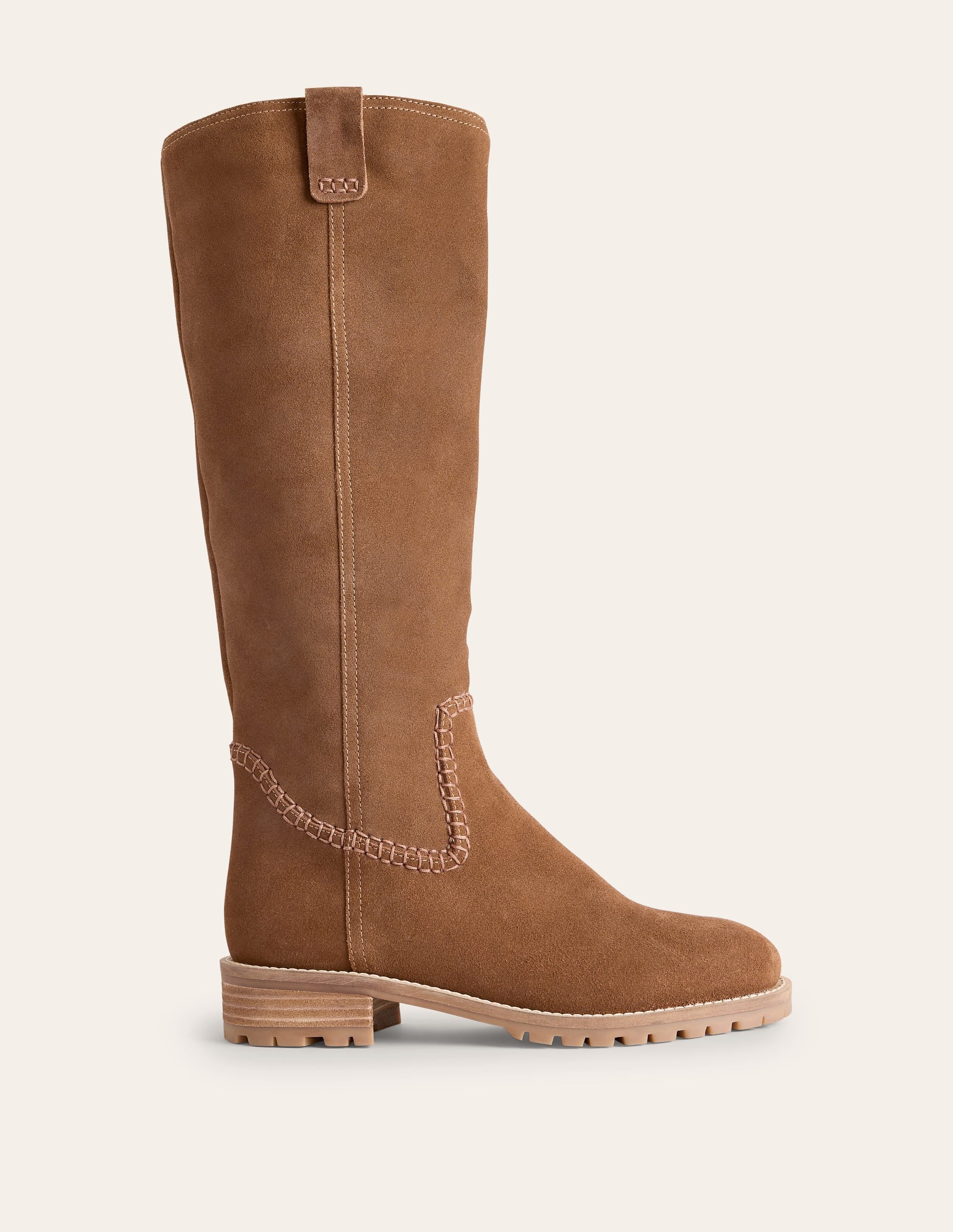 Bottes plates hauteur genou-Fauve - Image 2