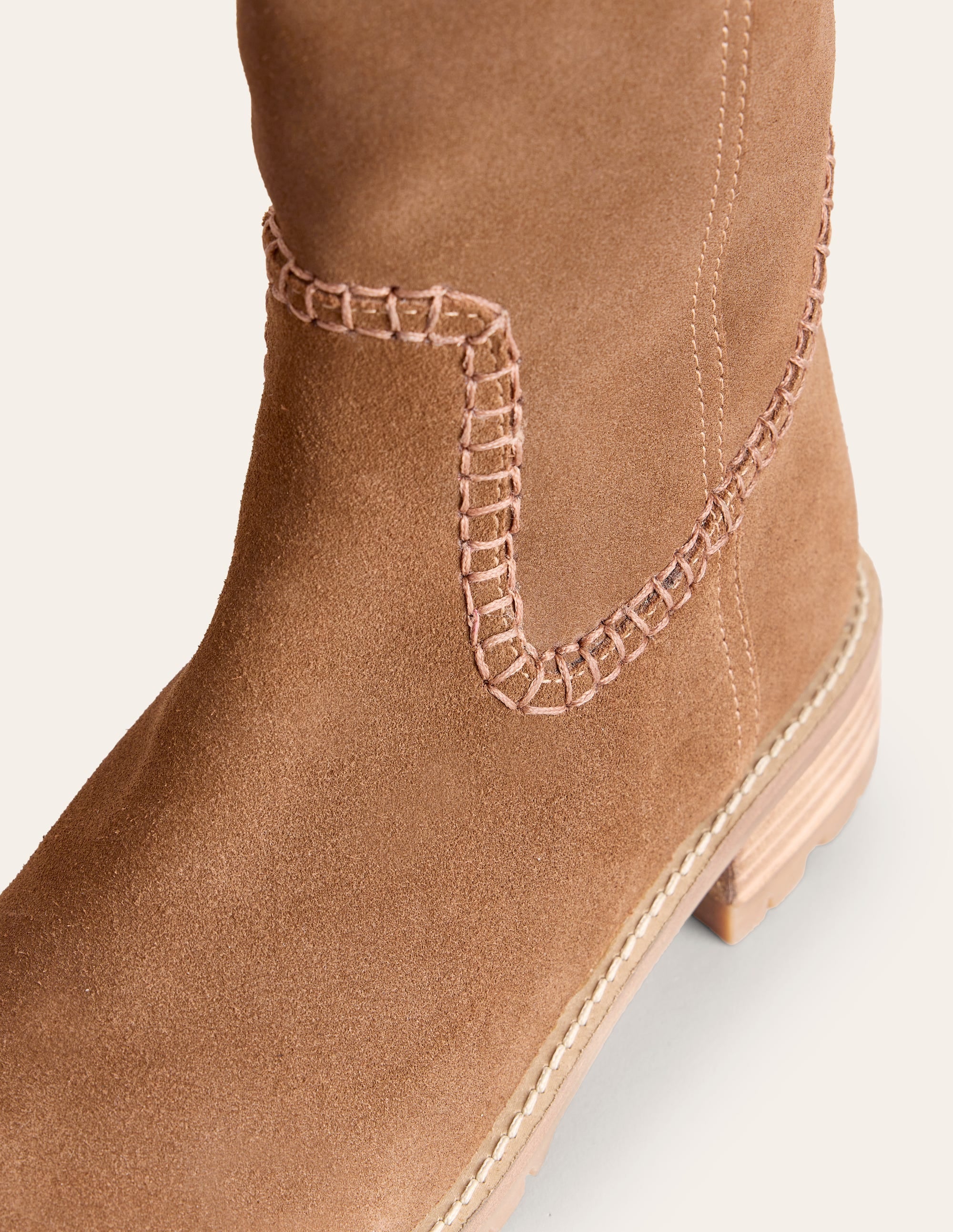 Bottes plates hauteur genou-Fauve - Image 4