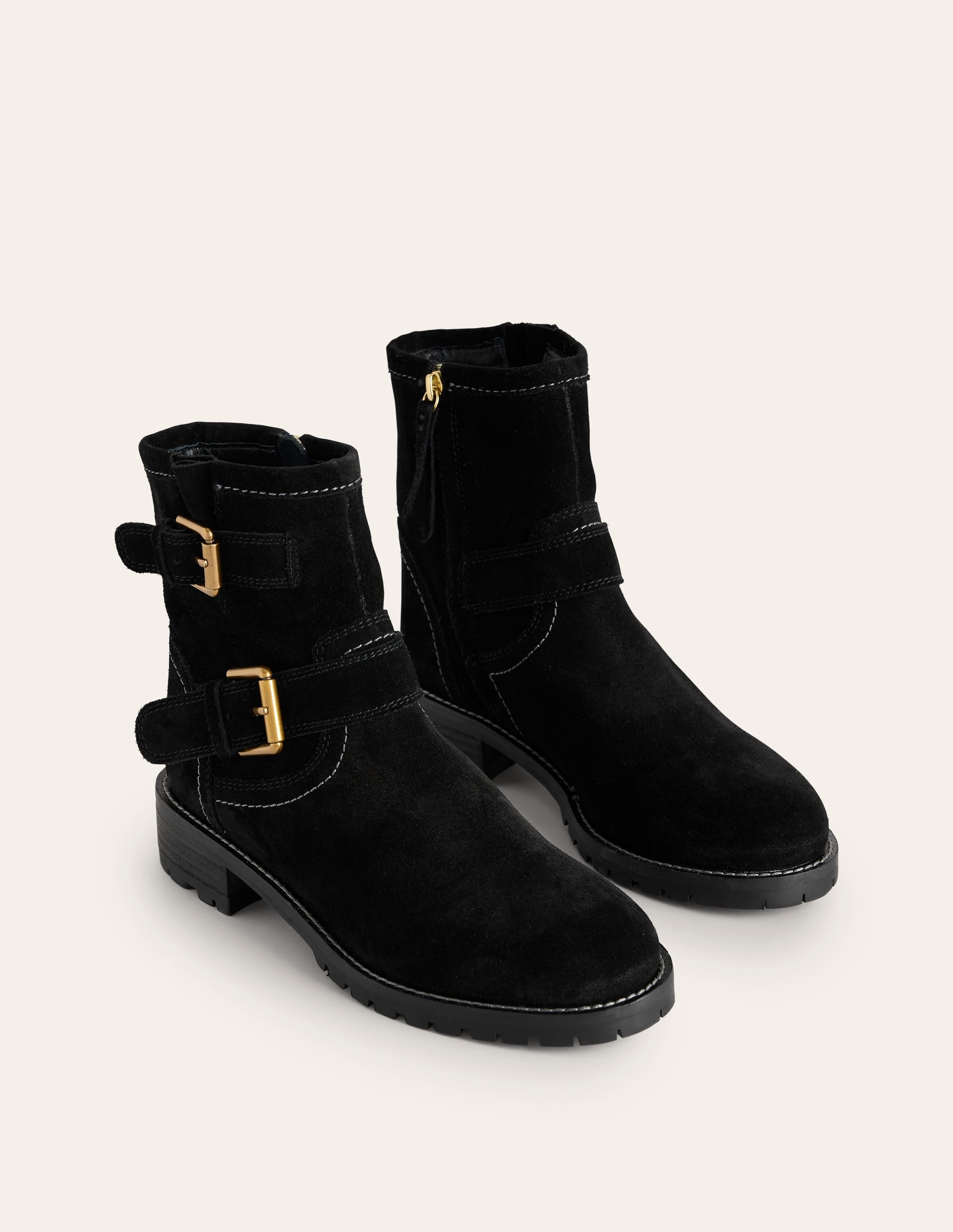 Bikerstiefel mit Schnallen-Schwarz - Image 3