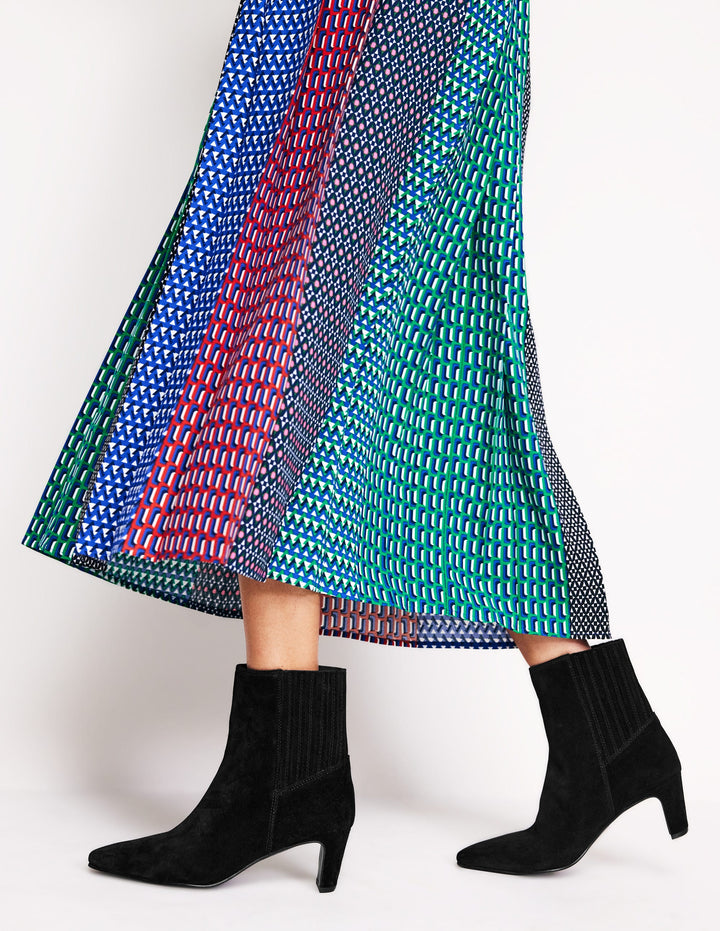 Bottes à talons avec empiècement arrière-Noir