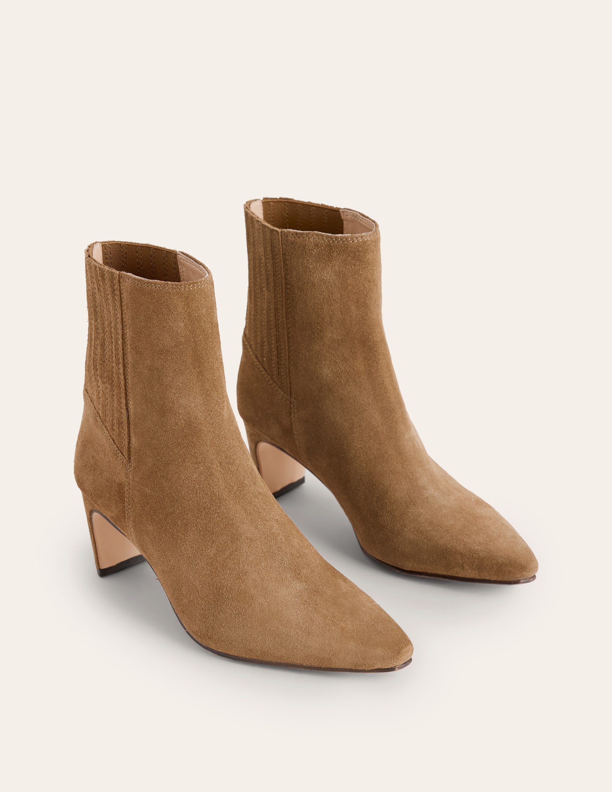 Bottes à talons avec empiècement arrière-Mousse ancienne - Image 3