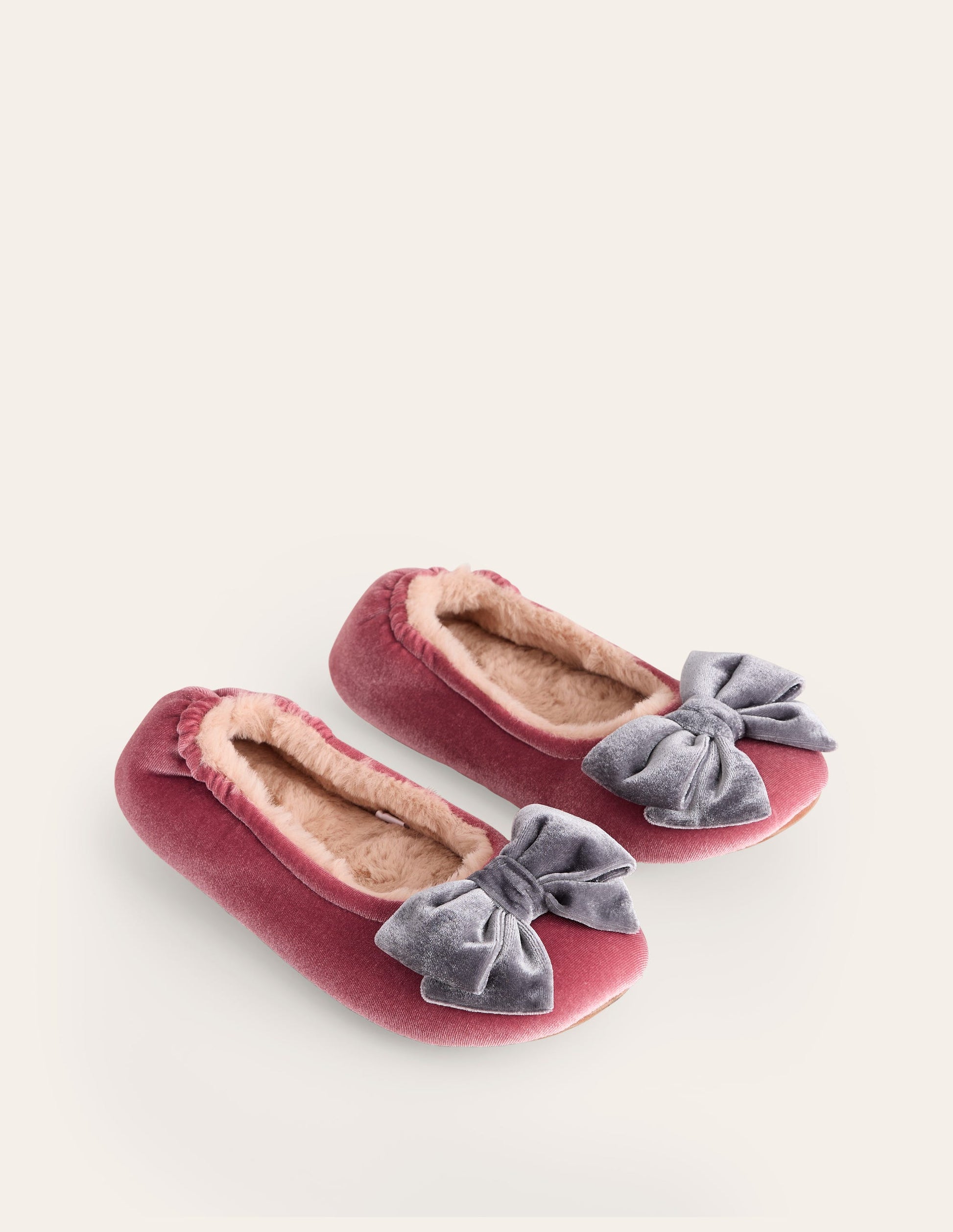 Slipper mit Schleife-Blasspink-3
