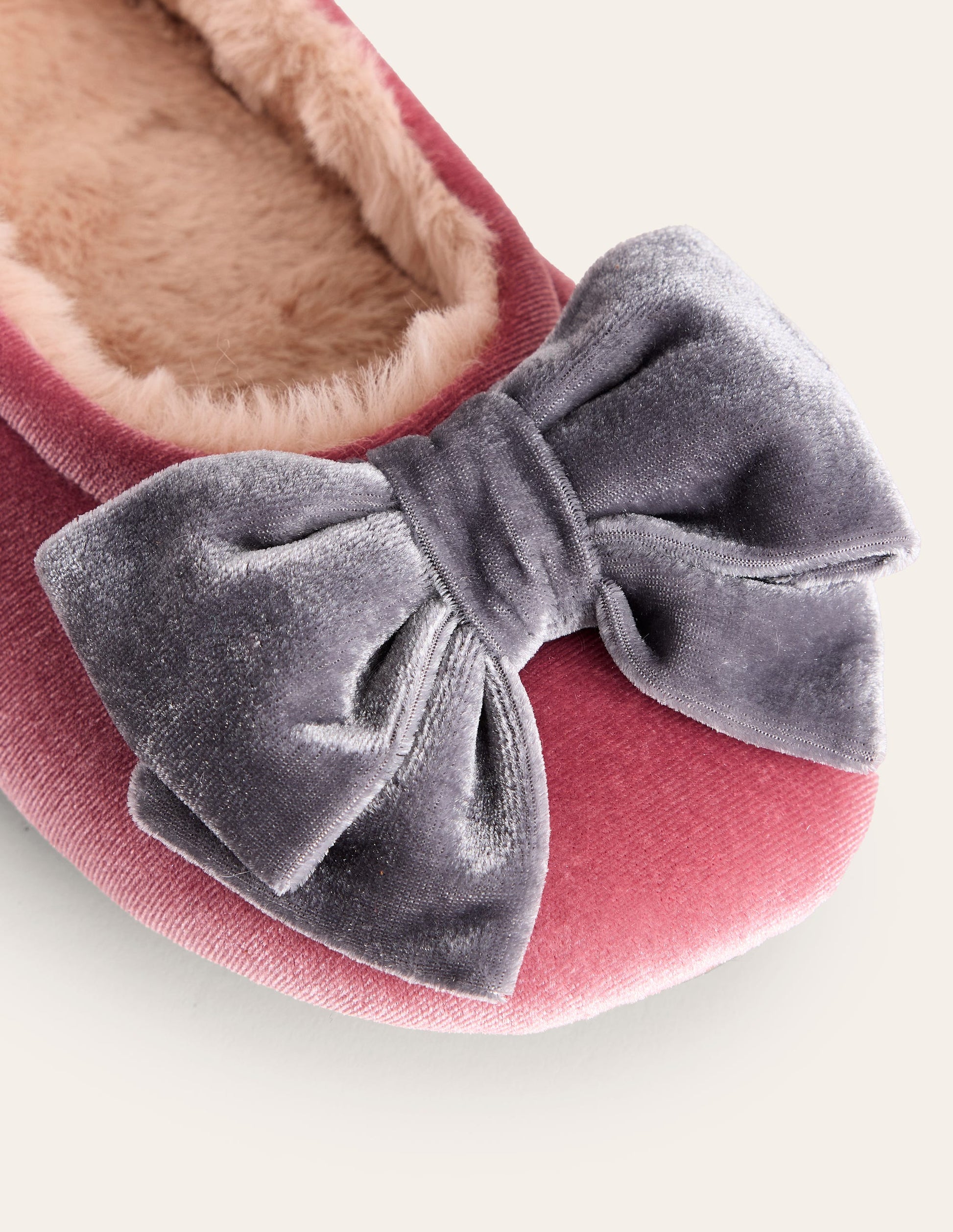 Slipper mit Schleife-Blasspink-4