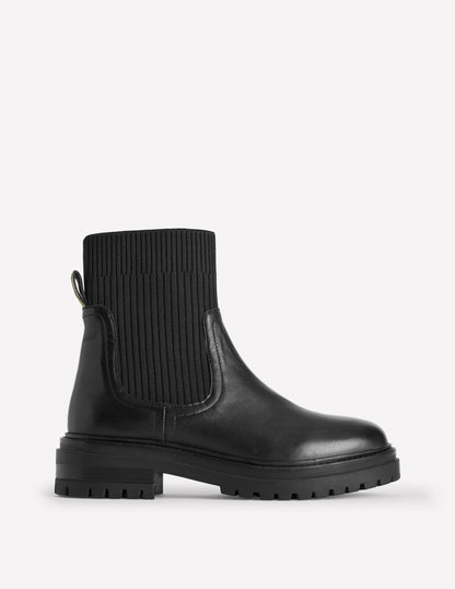 Chelsea-Stiefeletten mit Stretch-Einsätzen-Black