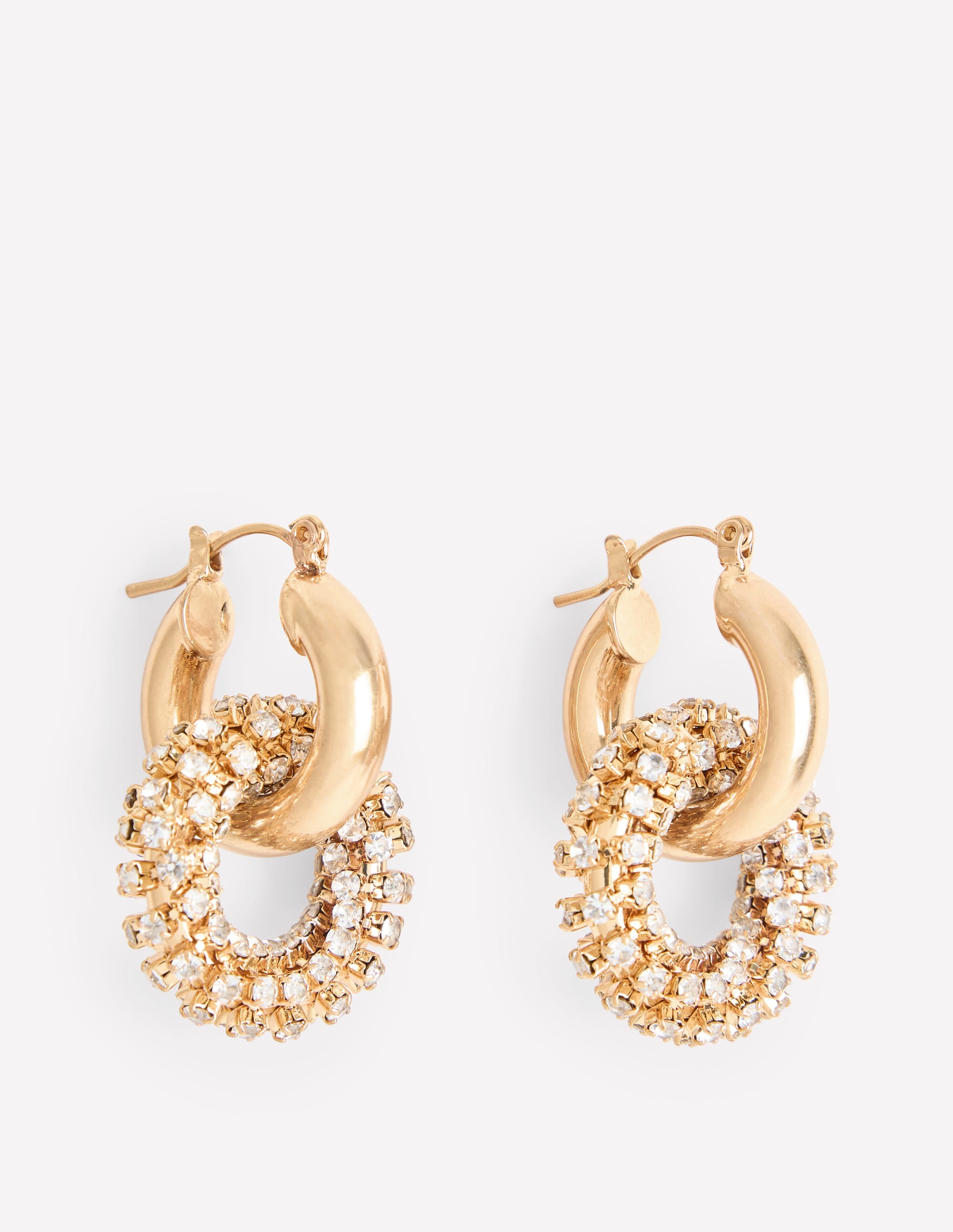 Sparkle Jewel Hoops-Gold - Image 2