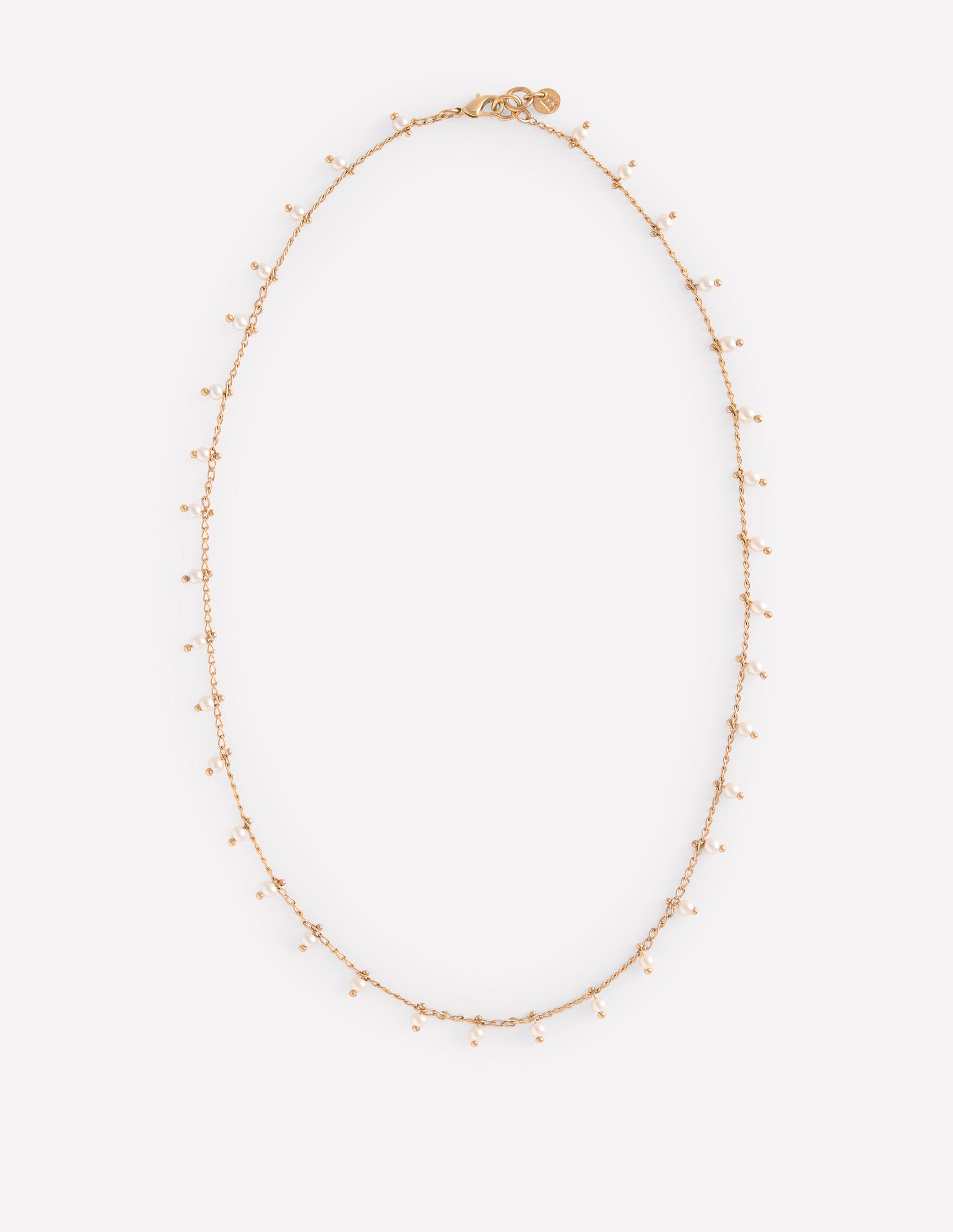 Collier délicat en fausses perles-Or-2