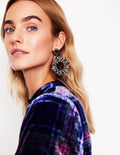 Grandes boucles d'oreilles ornementées-Fumée