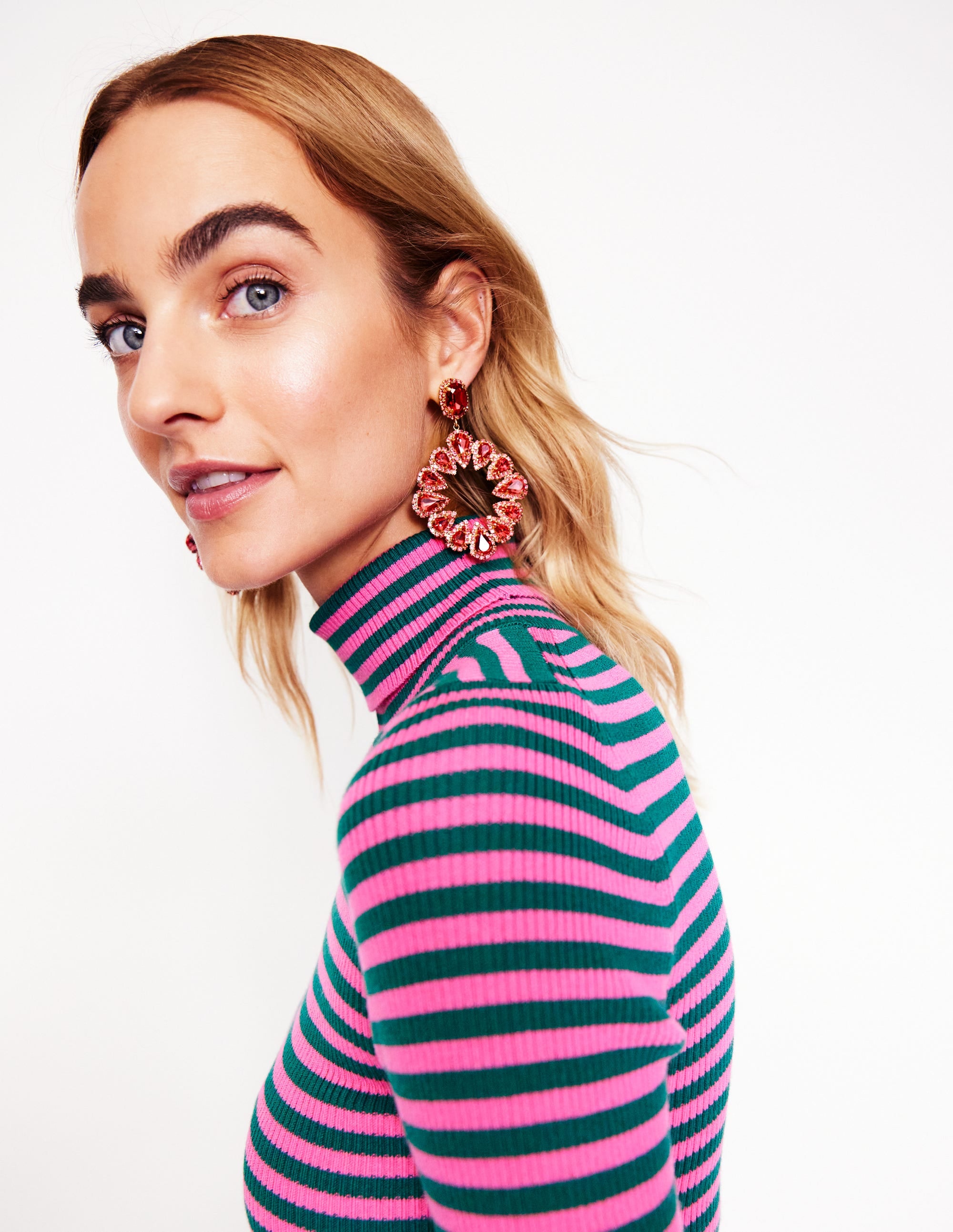 Grandes boucles d'oreilles ornementées-Gueule-de-loup - Image 1