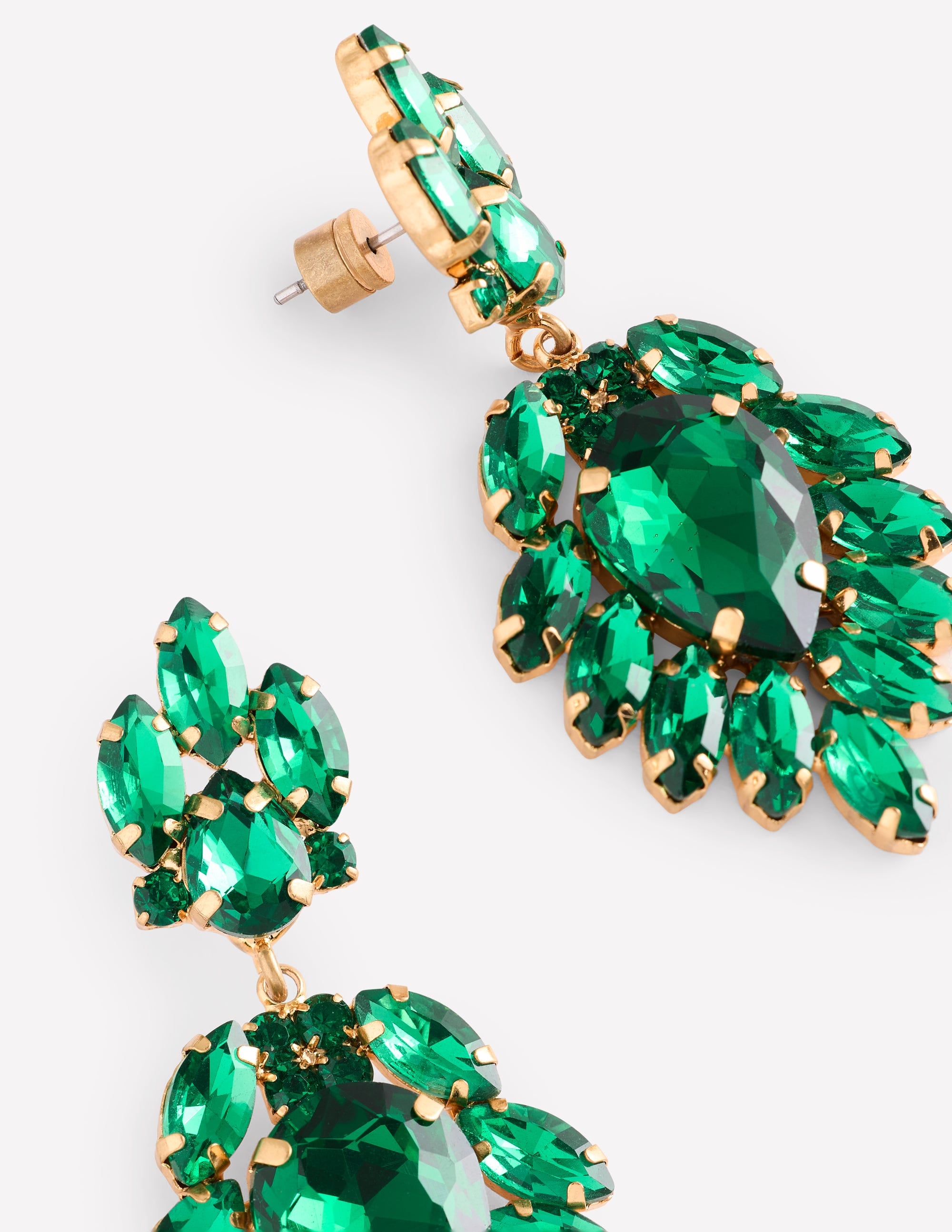 Boucles d'oreilles ornementées-Vert - Image 3
