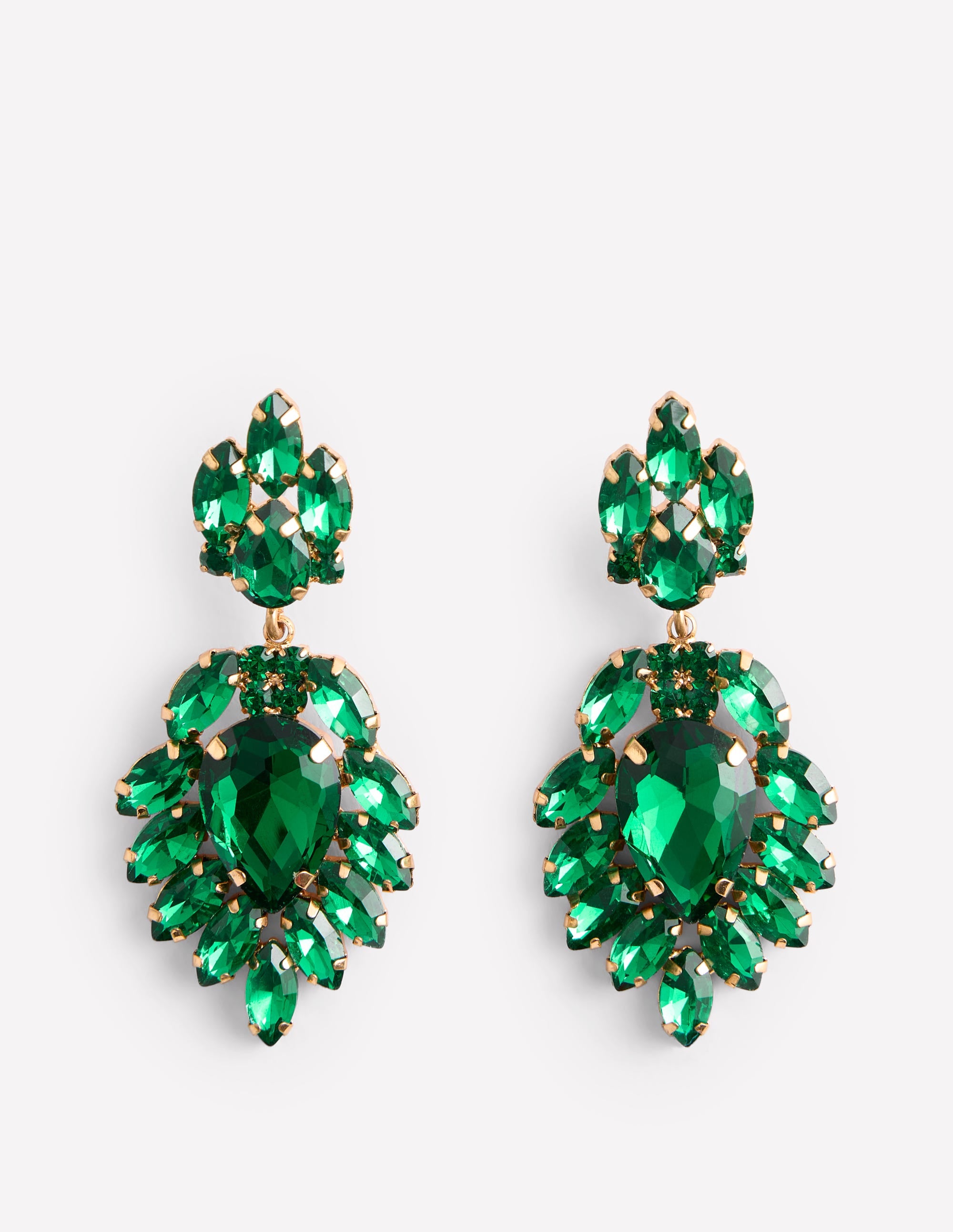 Boucles d'oreilles ornementées-Vert - Image 2