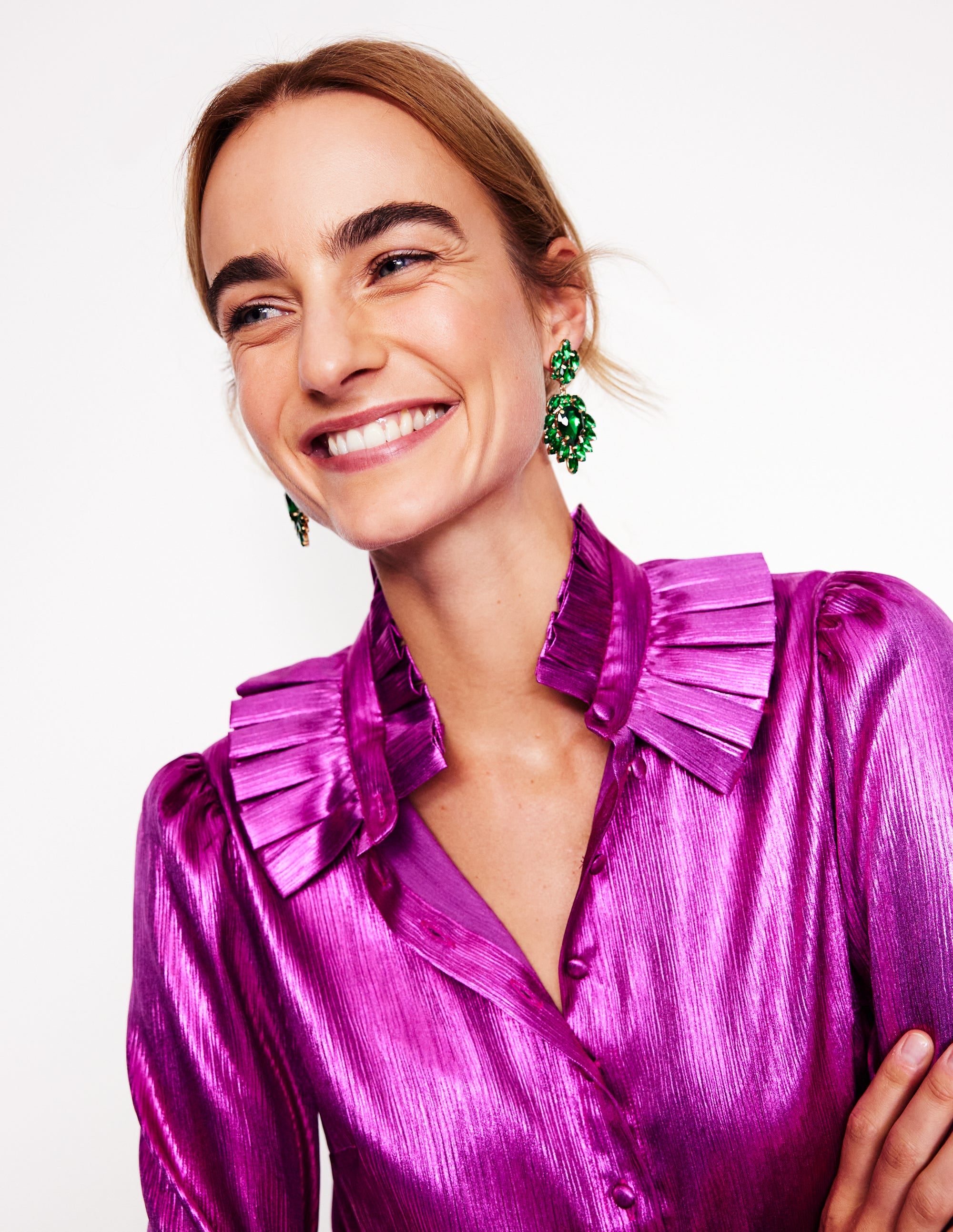 Boucles d'oreilles ornementées-Vert - Image 1